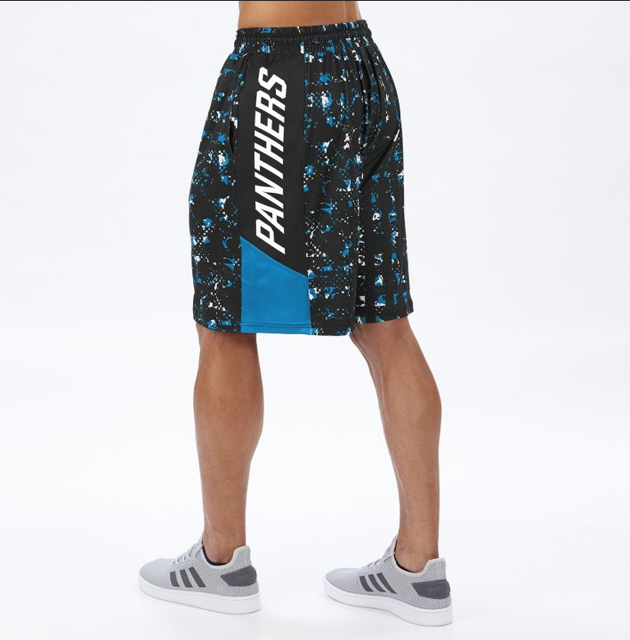 Zubaz NFL Men's Carolina Panthers Color Grid Shorts