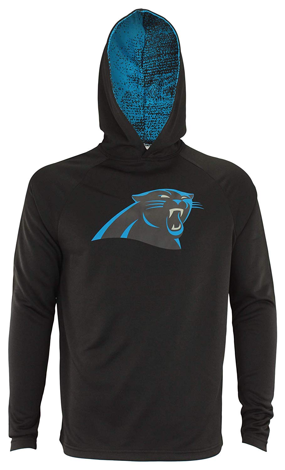 Zubaz NFL Carolina Panthers Men's Lightweight Performance French Terry Hoodie