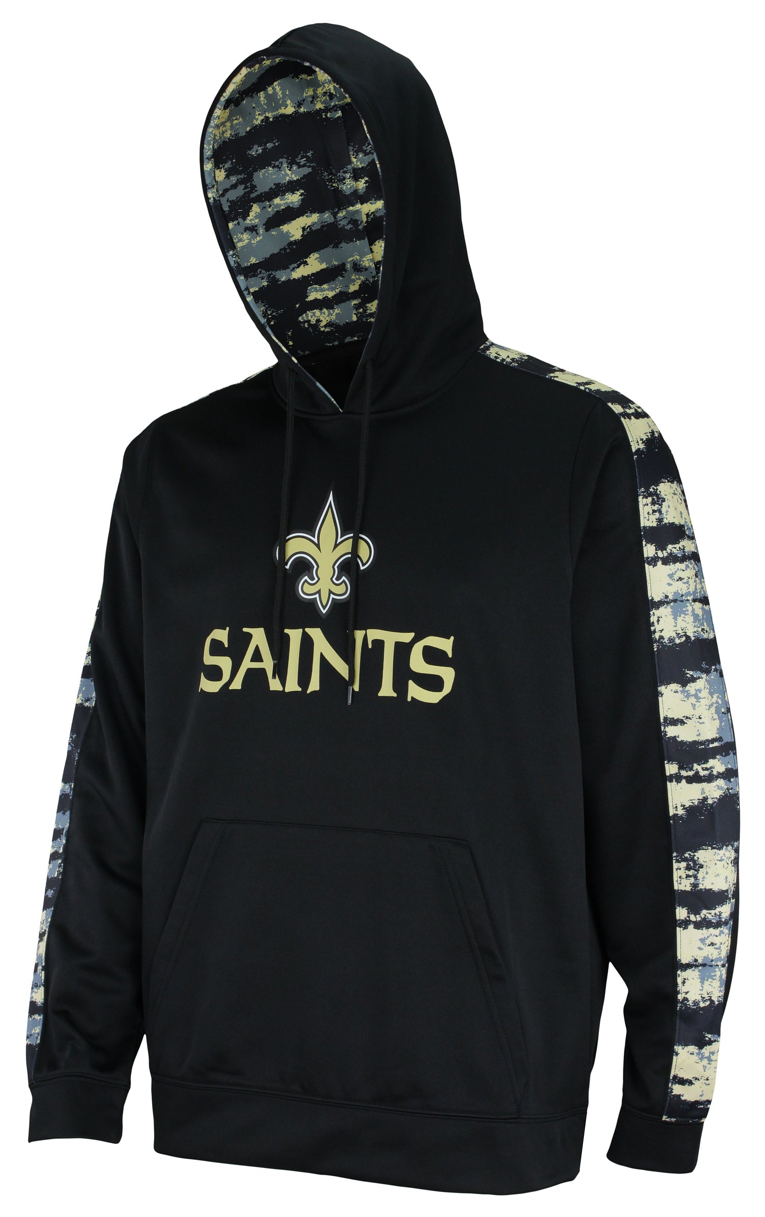 Zubaz NFL Men's New Orleans Saints Performance Hoodie w/ Oxide Sleeves Size LARGE
