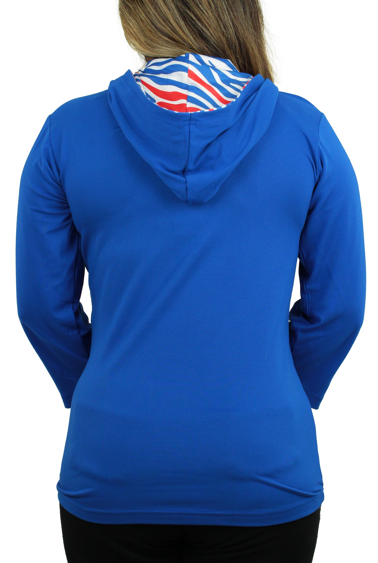 Zubaz NFL Women's New York Giants Solid Team Color Lightweight Pullover - Official NFL Giants Zubaz Apparel (3 of 3)