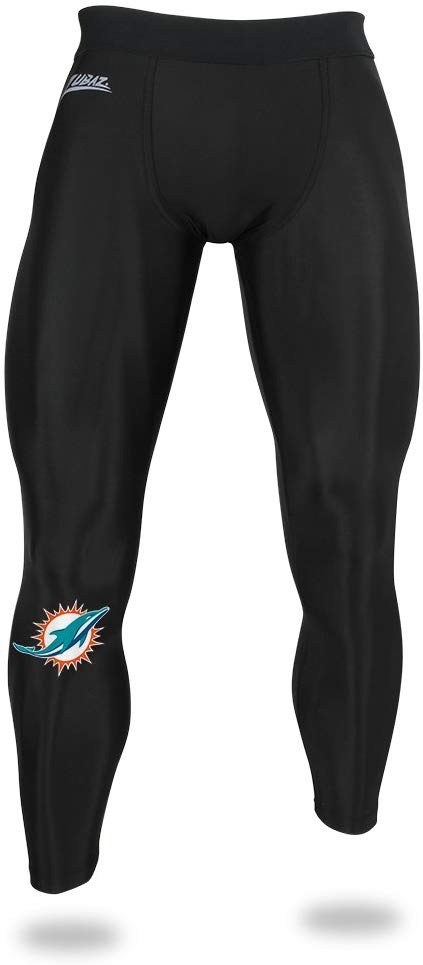 Zubaz NFL Men's Miami Dolphins Active Performance Compression Black Leggings - Official NFL Dolphins Zubaz Apparel (4 of 4)