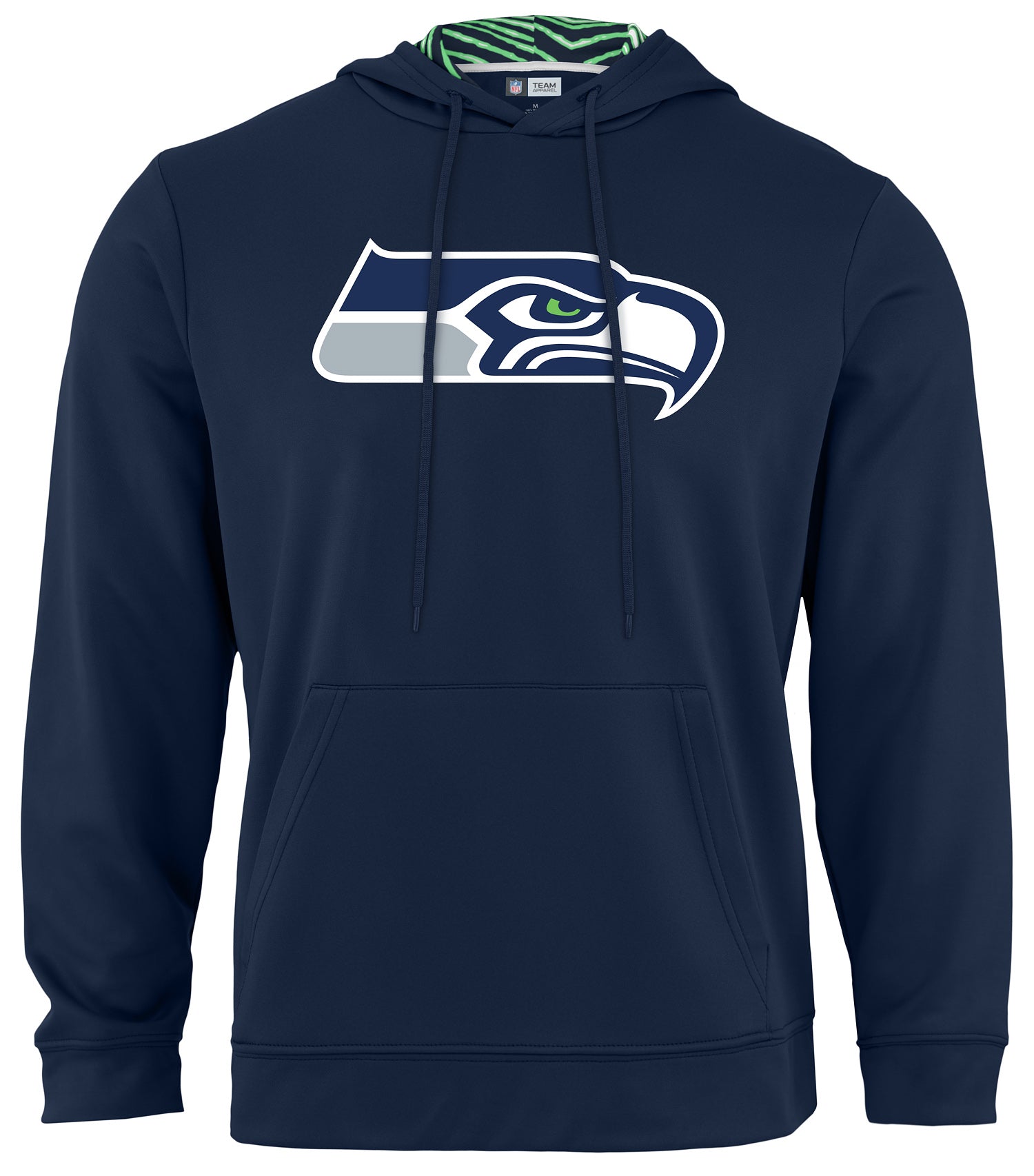 Zubaz NFL Men's Seattle Seahawks Team Color Primary Logo With Zebra Hood Liner - Official NFL Seahawks Zubaz Apparel (1 of 2)
