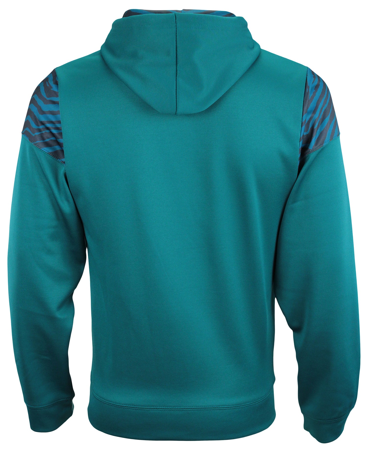 Zubaz Nfl Philadelphia Eagles Solid Team Color Full Zip Hooded Fleece Poly Sweater With 2-Color Zebra Accent Small