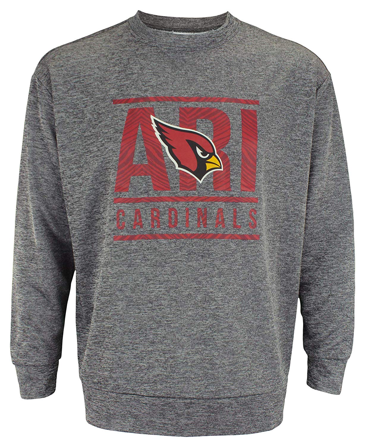 Zubaz NFL Arizona Cardinals Men's Lightweight French Terry Crew Neck Sweatshirt