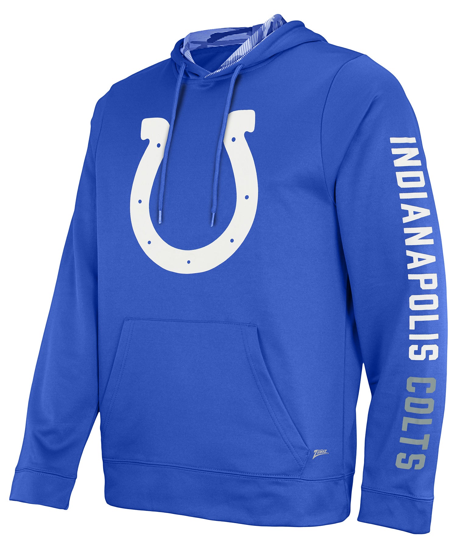 Zubaz NFL Men's Indianapolis Colts Solid Team Hoodie with Camo Lined Hood - Official NFL Colts Zubaz Apparel (1 of 2)