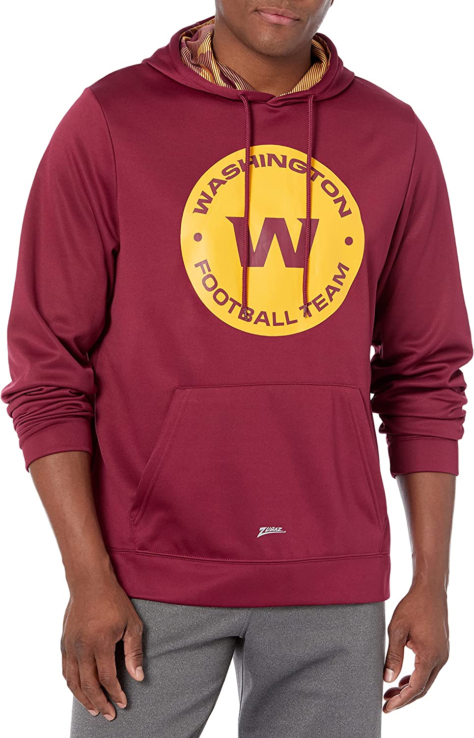 Zubaz Washington Football Team NFL Men's Team Color Hoodie with Team C