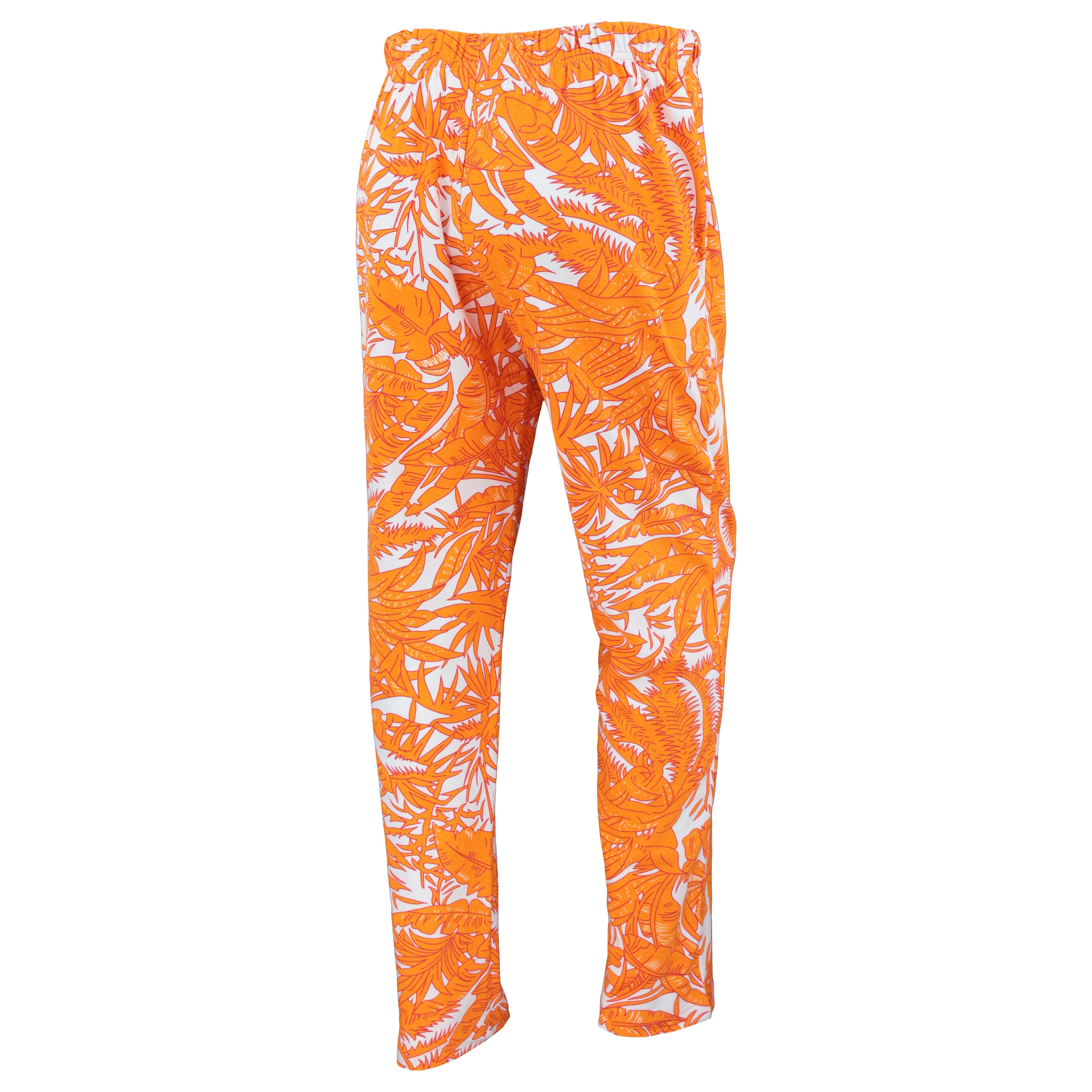 Zubaz 88 Men's The Original Pants - BLAZE ORANGE/RED TROPICS