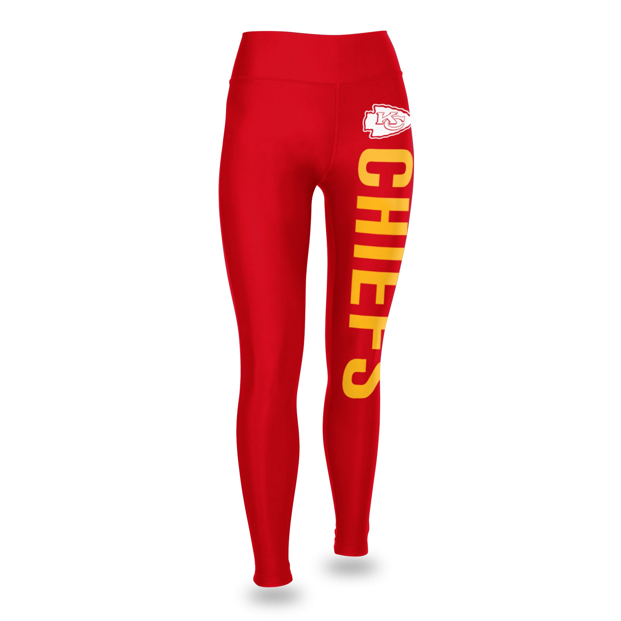 Zubaz NFL Women's Kansas City Chiefs Vertical Graphic Leggings, Red