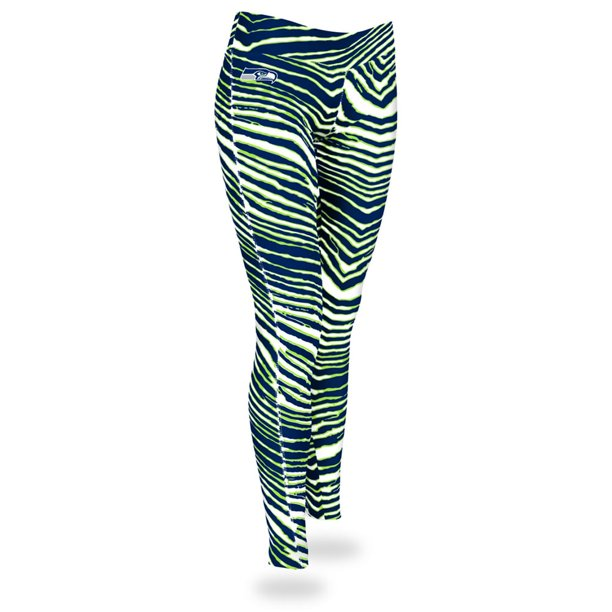 Zubaz NFL Women's Seattle Seahawks Zebra Print Legging Bottoms