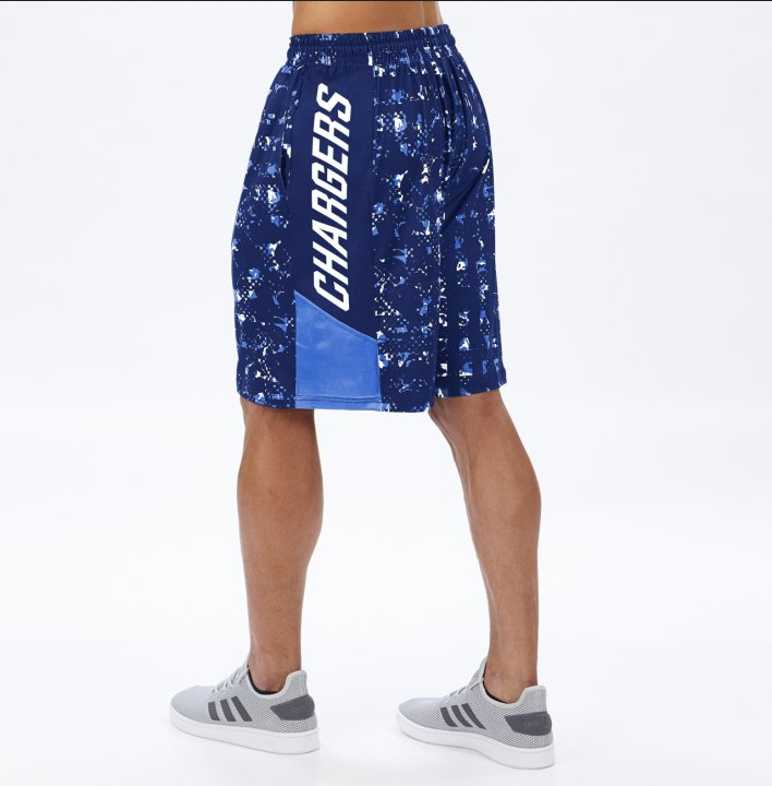Zubaz NFL Men's Los Angeles Chargers Color Grid Shorts