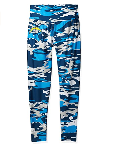 Zubaz NFL Women's Los Angeles Chargers Camo Print Legging Bottoms