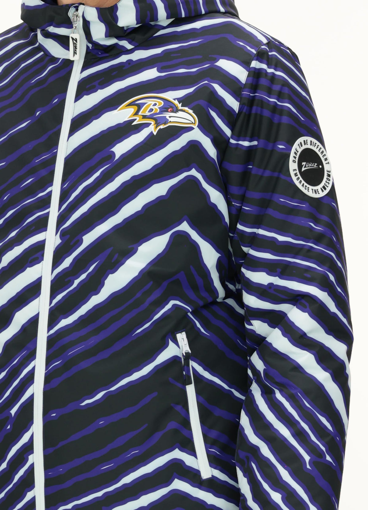 Zubaz NFL Men's Zebra Classic Team Color Bleacher Blazer Snow Jacket, Seattle Seahawks