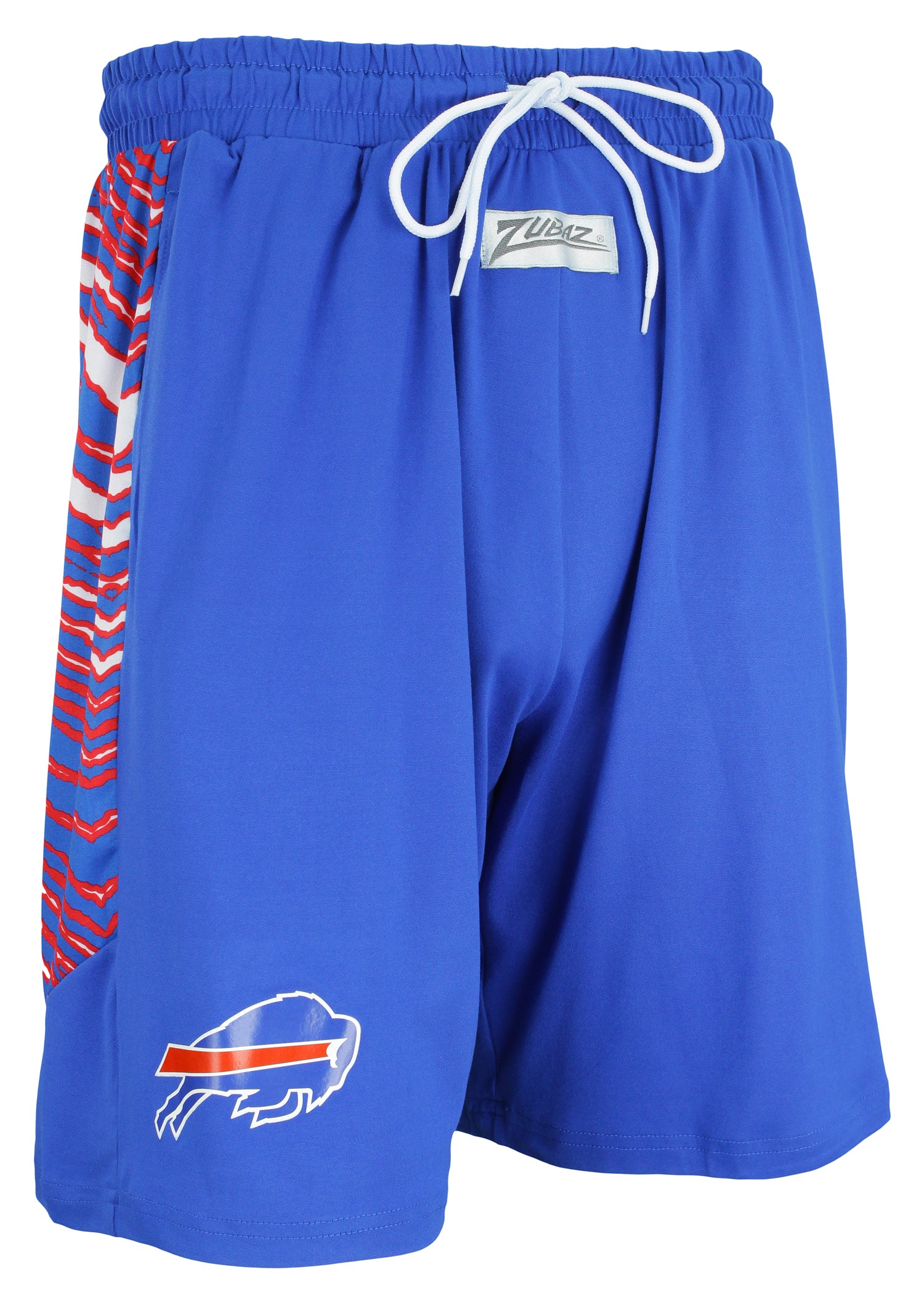 Zubaz NFL Men's Buffalo Bills Team Logo Zebra Side Seam Shorts, Blue