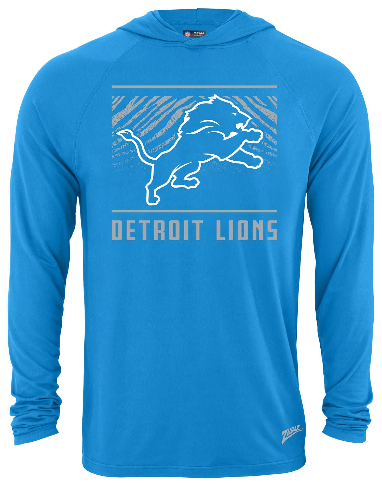 Zubaz NFL Men's Light Weight Team Color Hoodie, Alternate Tunnel Logo, Detroit Lions - Official NFL Lions Zubaz Apparel (1 of