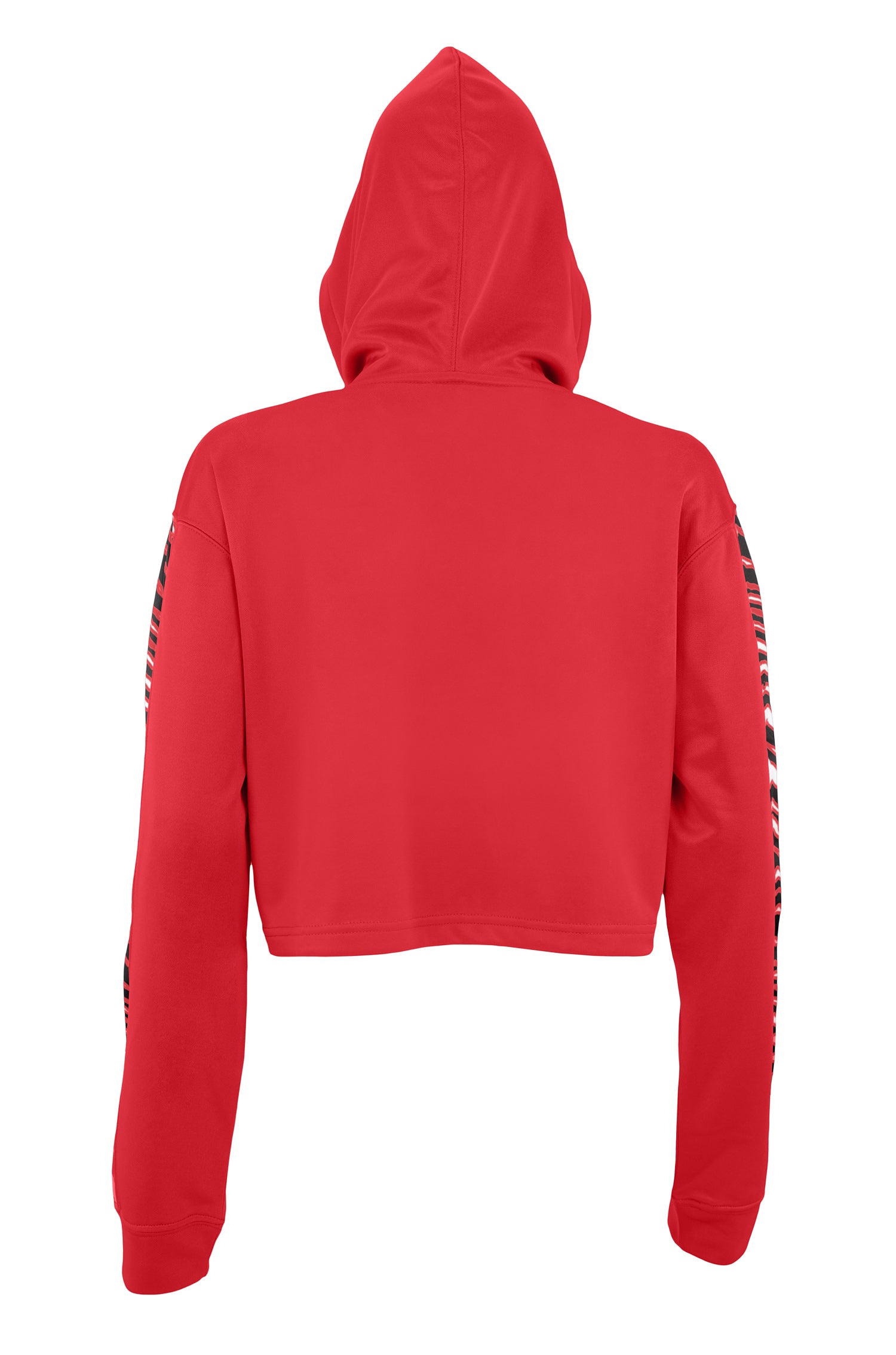 Zubaz NFL Women's Tampa Bay Buccaneers Zebra Team Logo Crop Top Hoodie