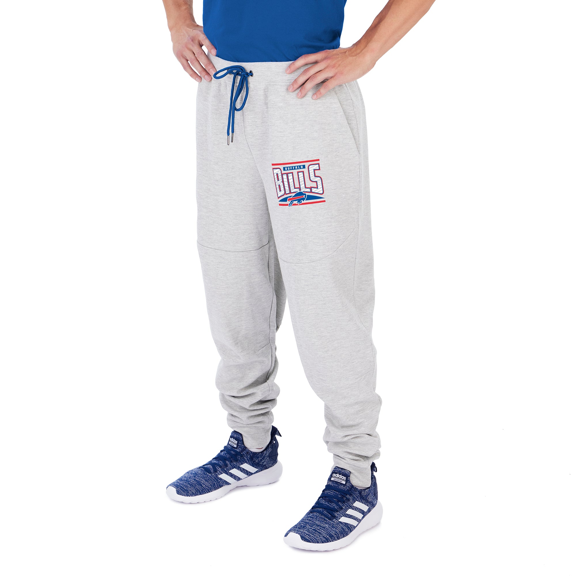 Zubaz NFL Men's Buffalo Bills Heather Gray Speed Jogger