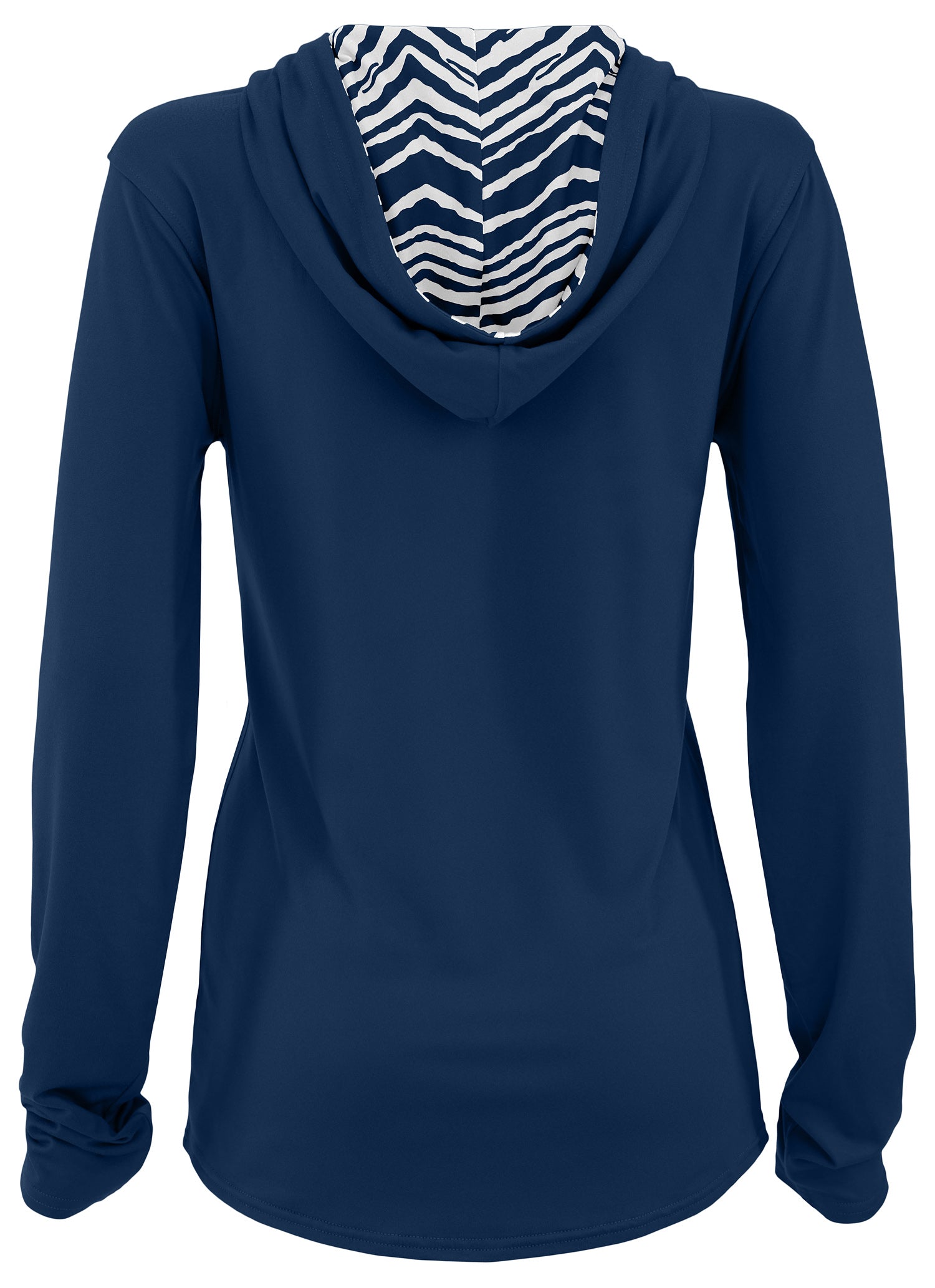 Zubaz NFL Women's Light Weight Team Color Hoodie 2 Tone Zebra Liner, Retro 3 Point Logo, Dallas Cowboys