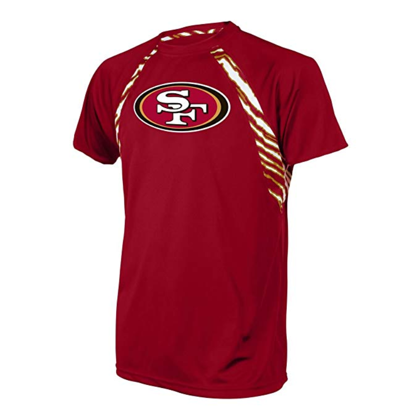 Zubaz NFL 49ers Men's Short Sleeve Zebra Accent T-Shirt