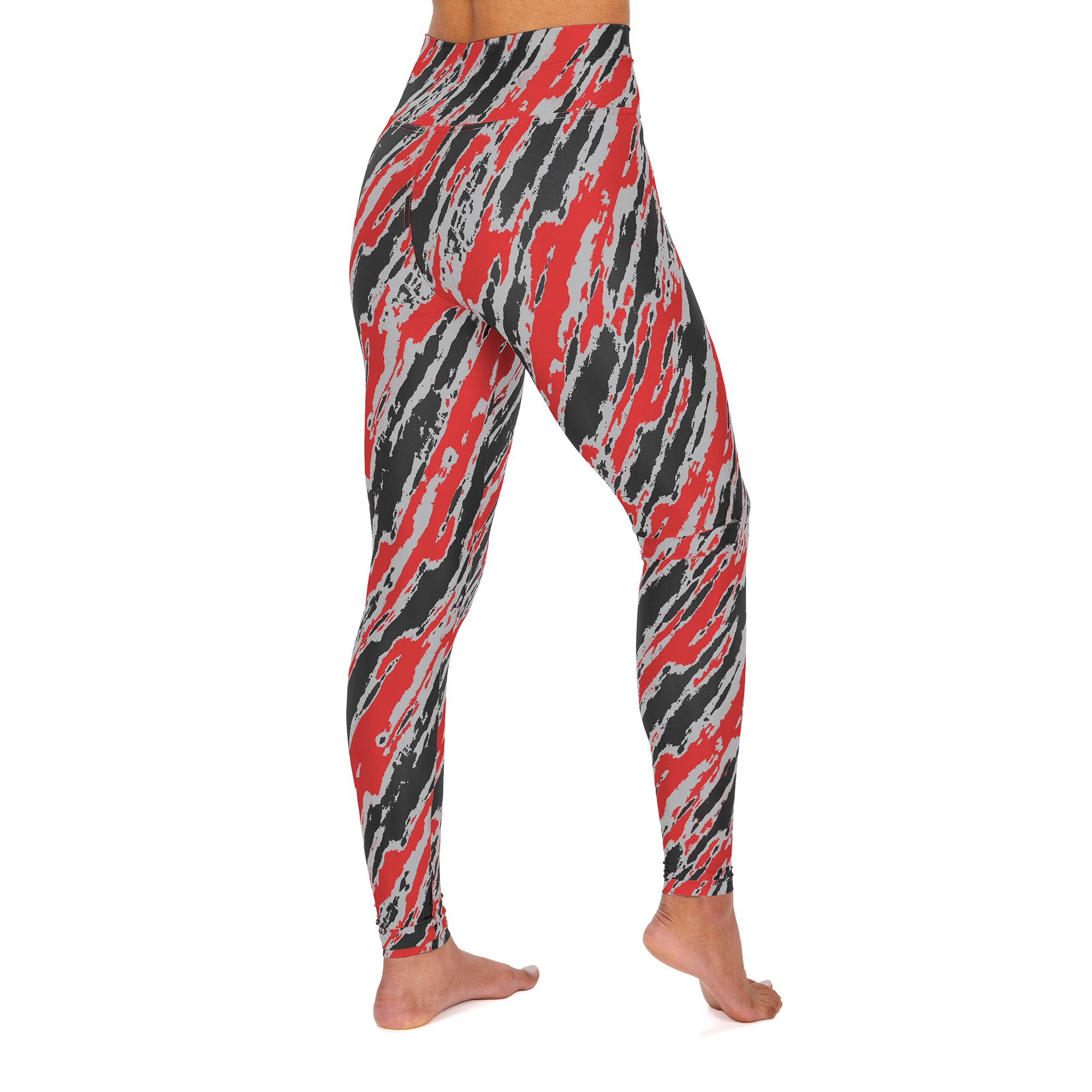 Zubaz NFL Women's Kansas City Chiefs Diagonal Streak Leggings