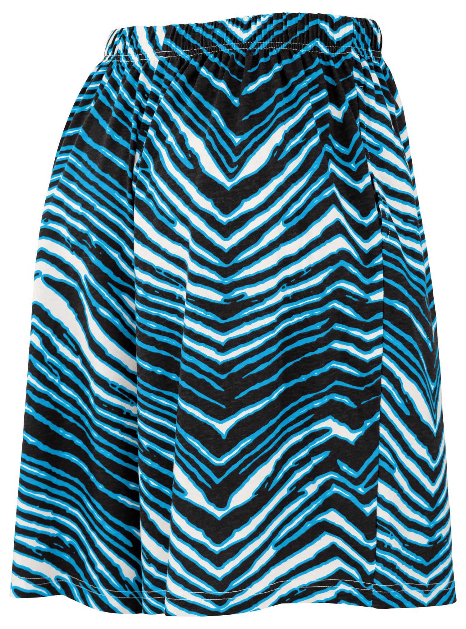 Zubaz NFL Adult Unisex Z88 Zebra Short for Men and Women, Carolina Panthers