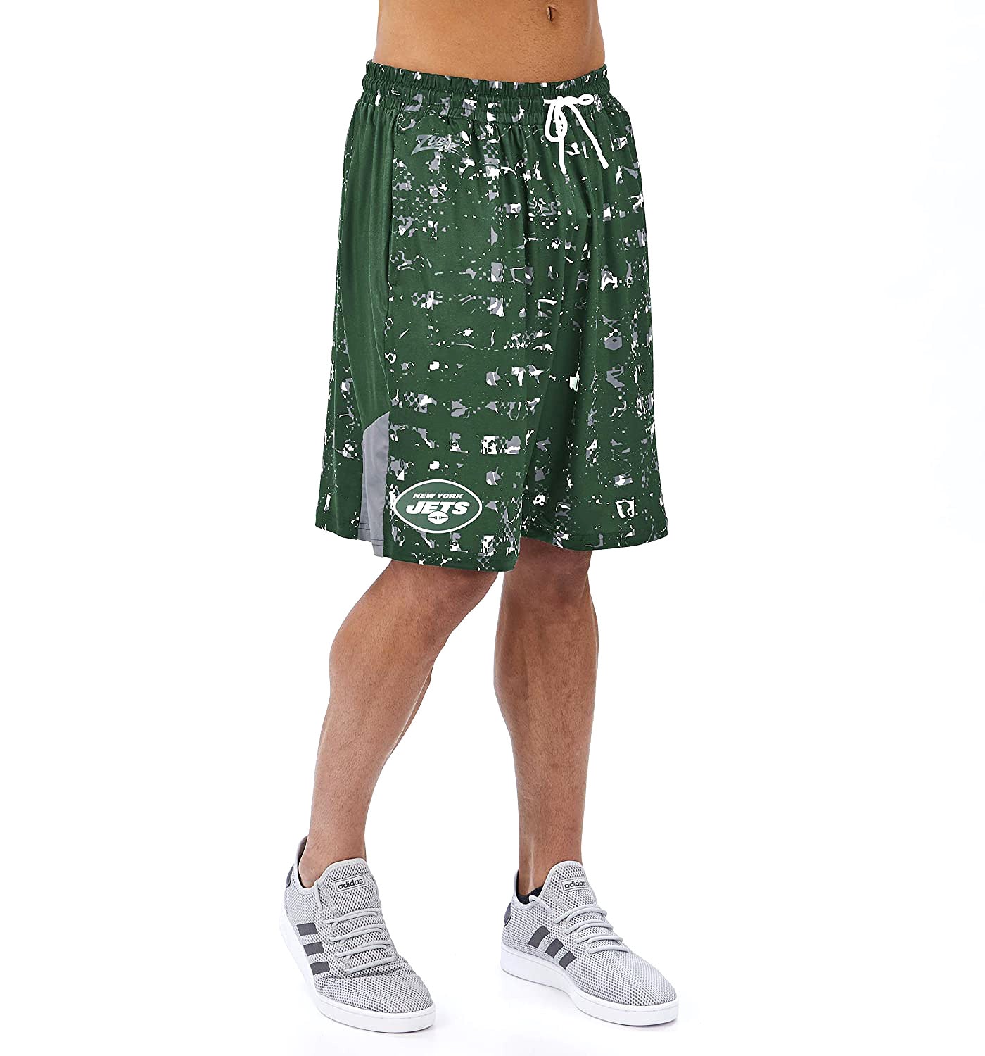 Zubaz NFL Men's New York Jets Color Grid Shorts