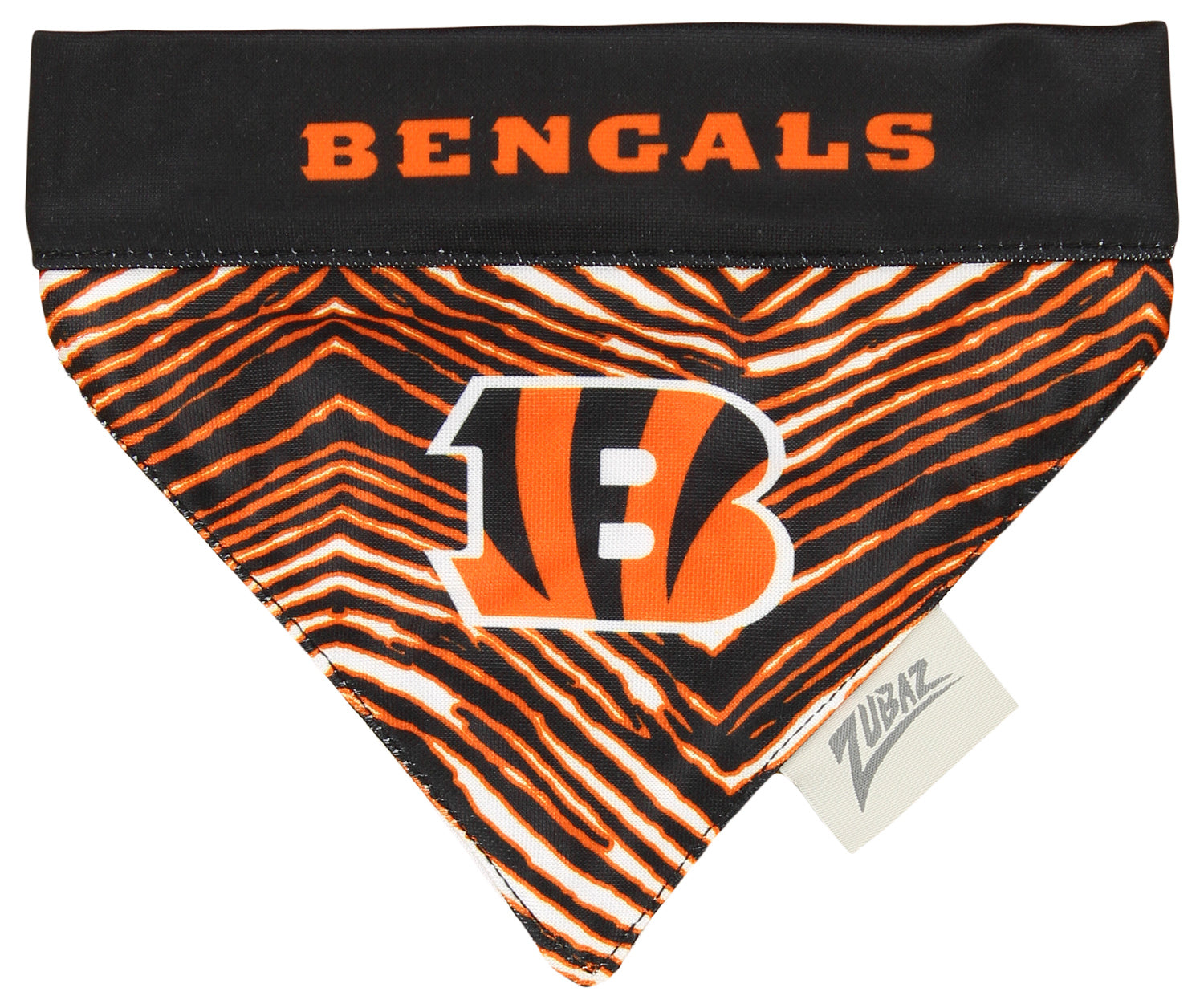 Zubaz X Pets First NFL Cincinnati Bengals Reversible Bandana For Dogs & Cats - Official NFL Bengals Zubaz Apparel (1 of 5)
