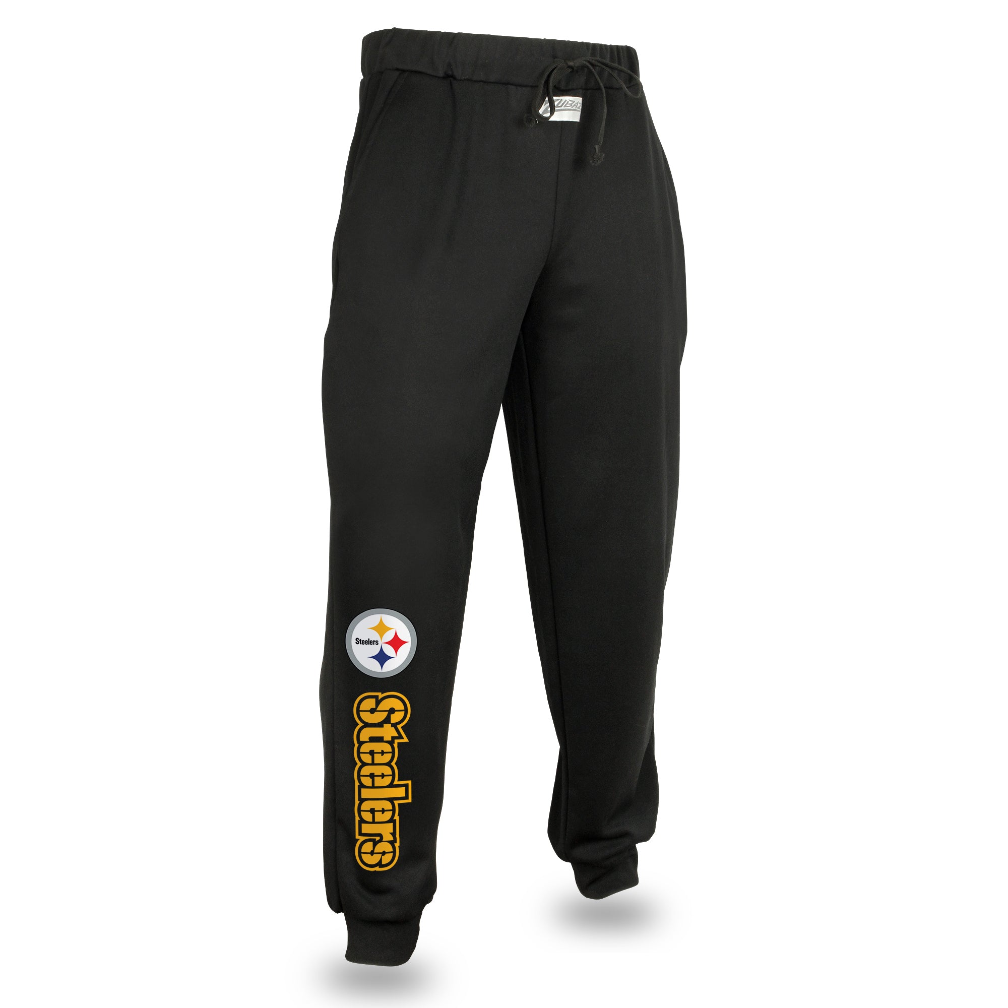 Zubaz NFL Men's Pittsburgh Steelers Team Color Joggers, Black