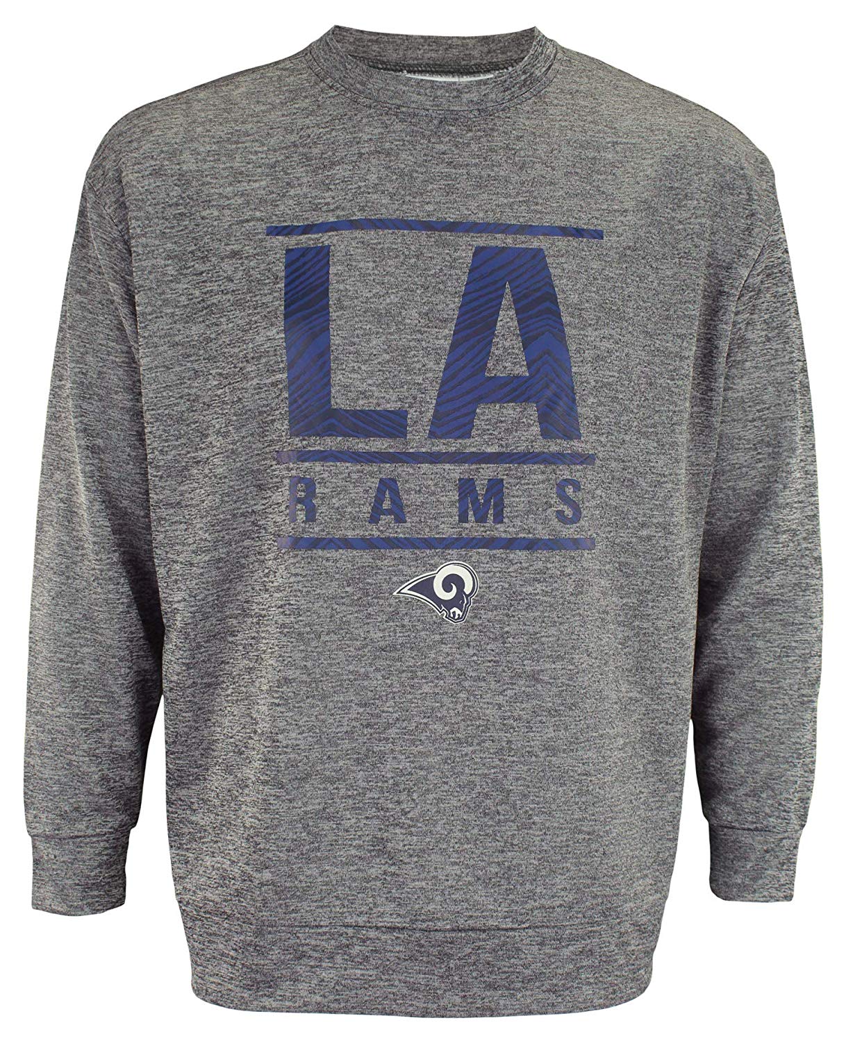 Zubaz NFL Los Angeles Rams Men's Lightweight French Terry Crew Neck Sweatshirt