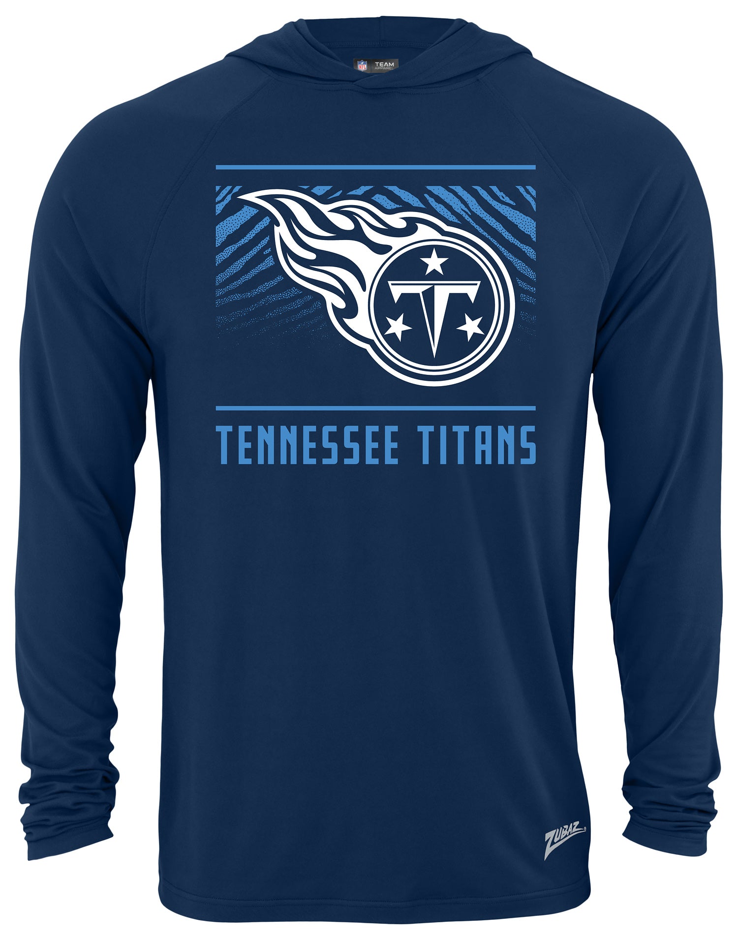 Zubaz NFL Men's Light Weight Team Color Hoodie, Alternate Tunnel Logo, Tennessee Titans - Official NFL Titans Zubaz Apparel (
