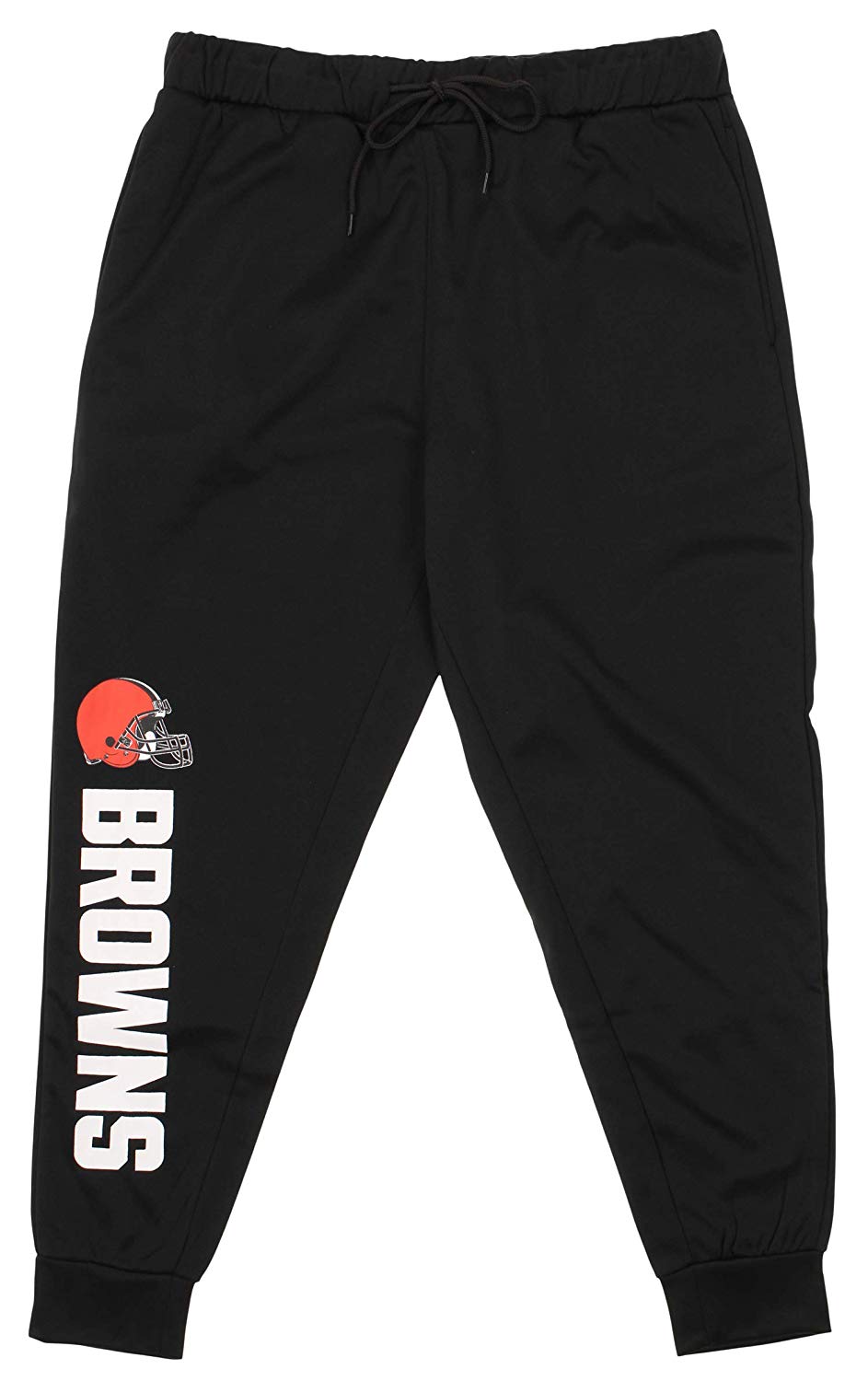 Zubaz NFL Cleveland Browns Men's Poly Fleece Jogger, Black