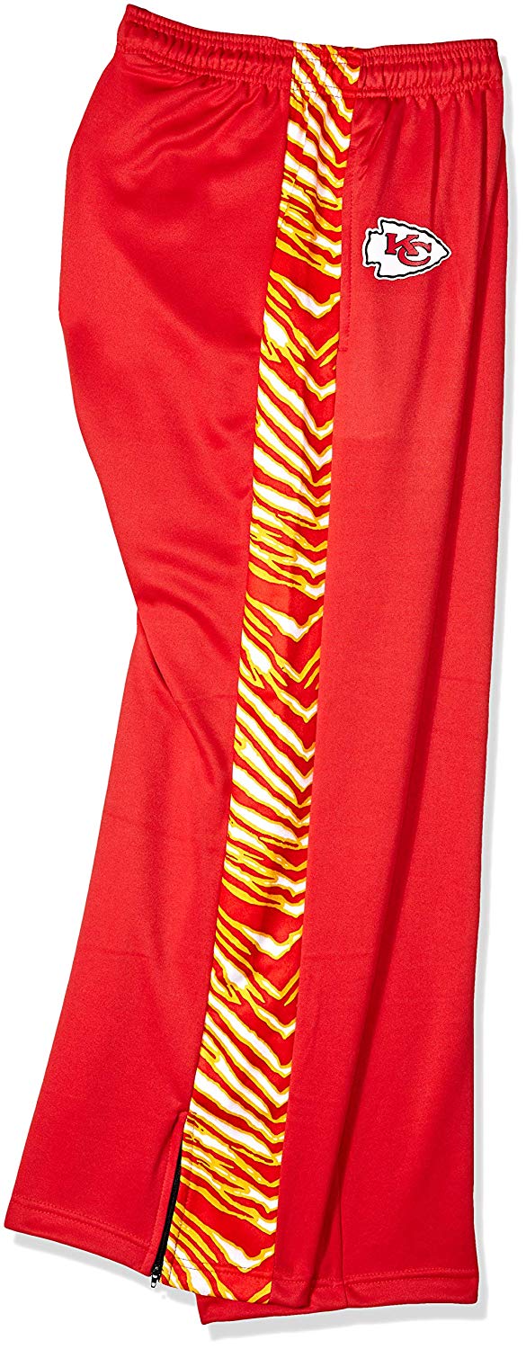 Zubaz NFL Men's Kansas City Chiefs Zebra Accent NFL Stadium Pants