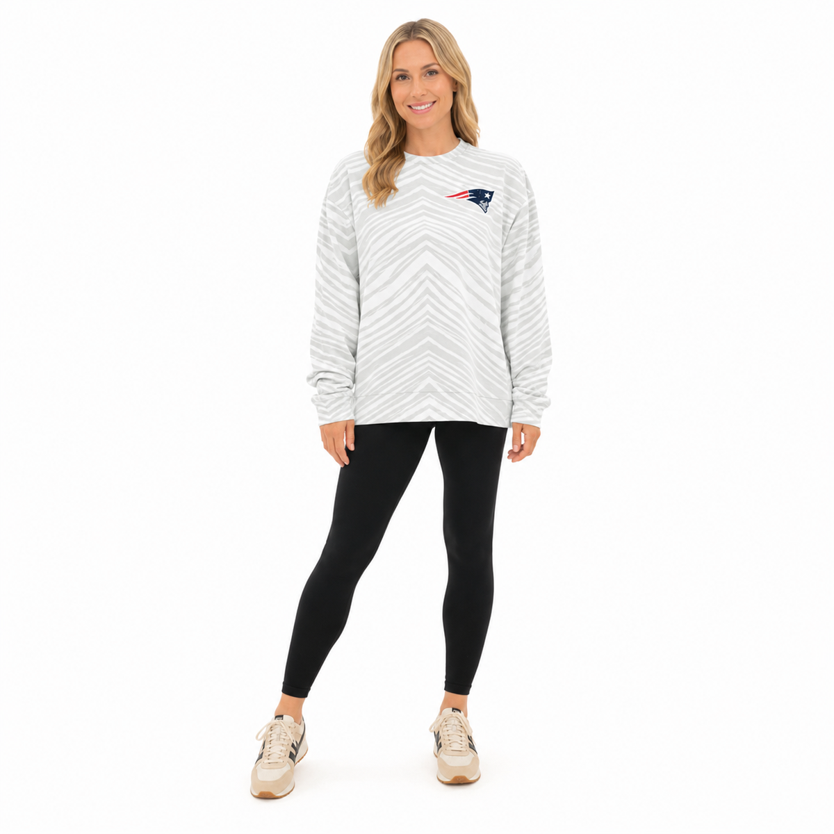 Mike Vrabel - New England Patriots Full Back Zebra Crewneck