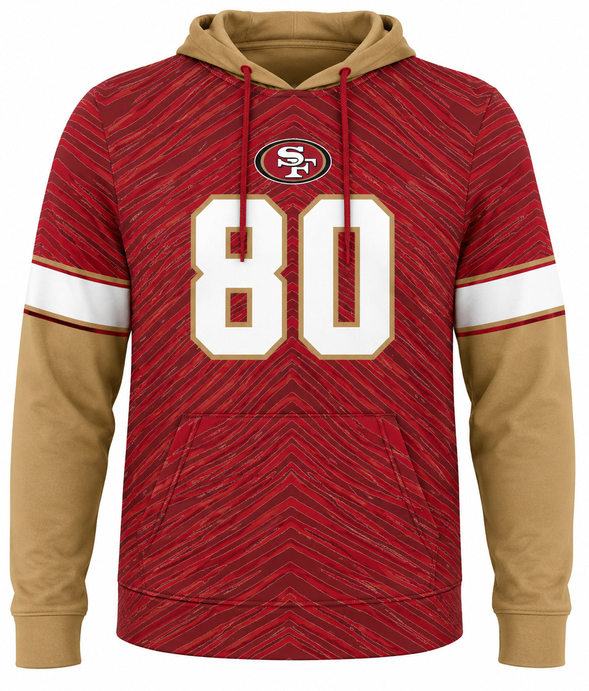 Zubaz NFL Men's Legends Tonal Gameday Hoodie, Jerry Rice-San Francisco 49ers front