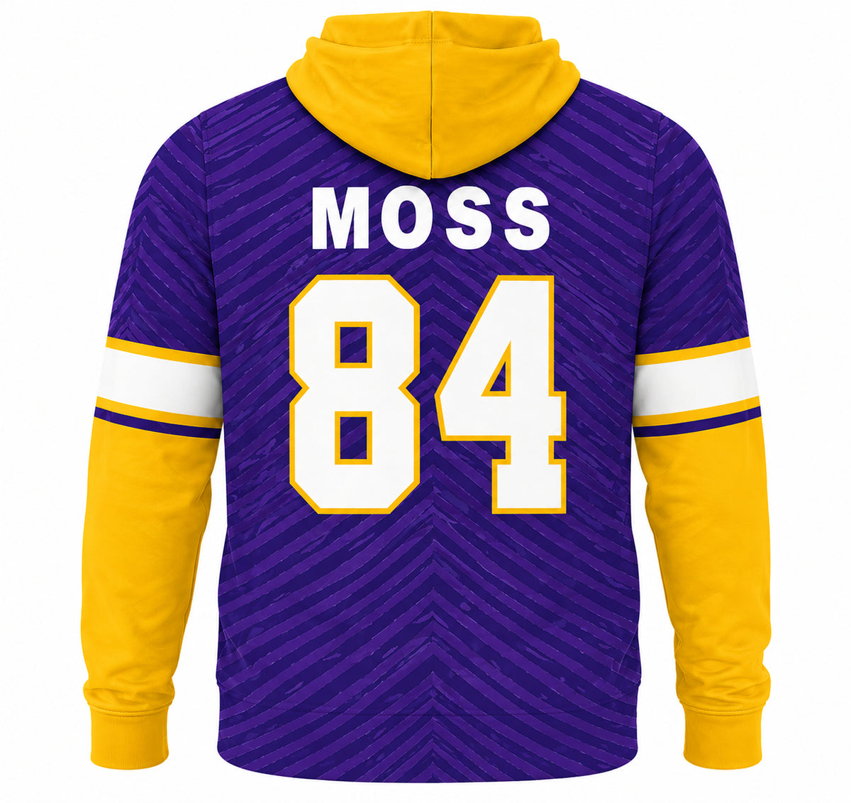 Zubaz NFL Men's Legends Tonal Gameday Hoodie, Randy Moss-Minnesota Vikings back