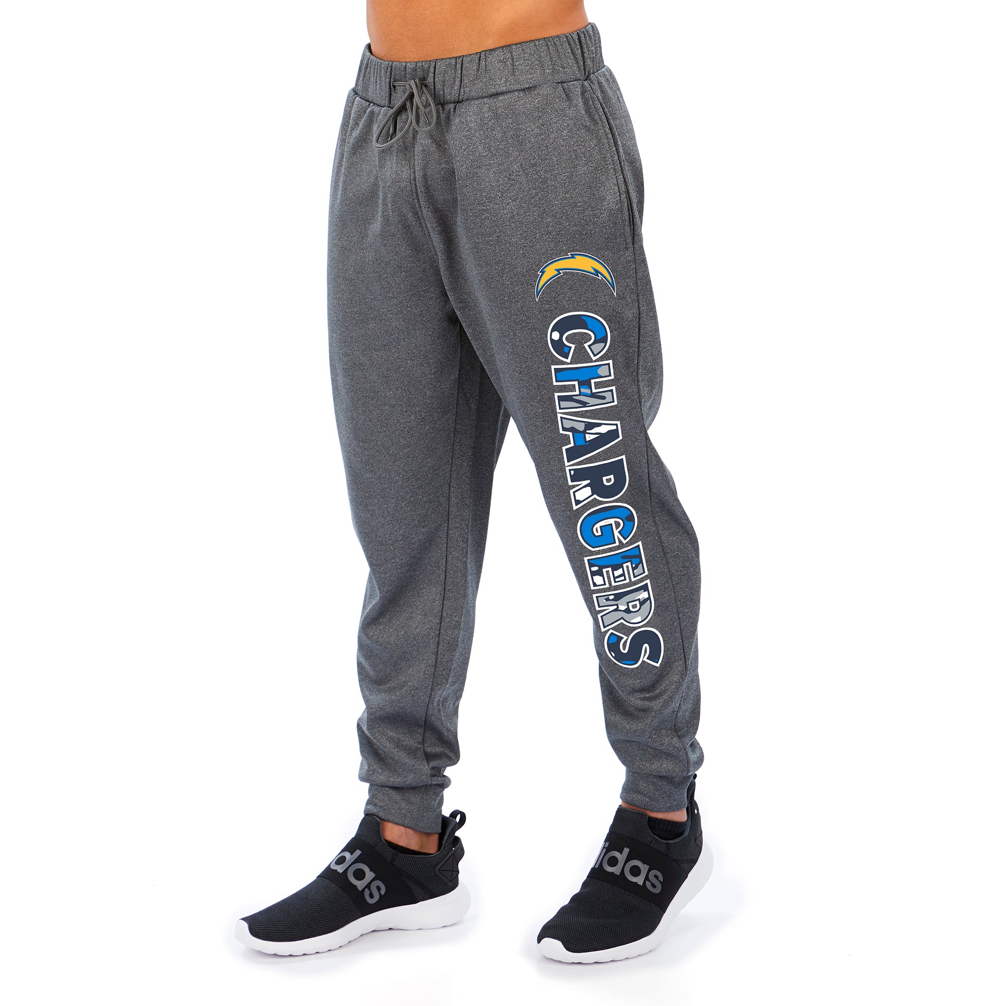 Zubaz NFL Men's Los Angeles Chargers Gameday Camo Wordmark Jogger Pants