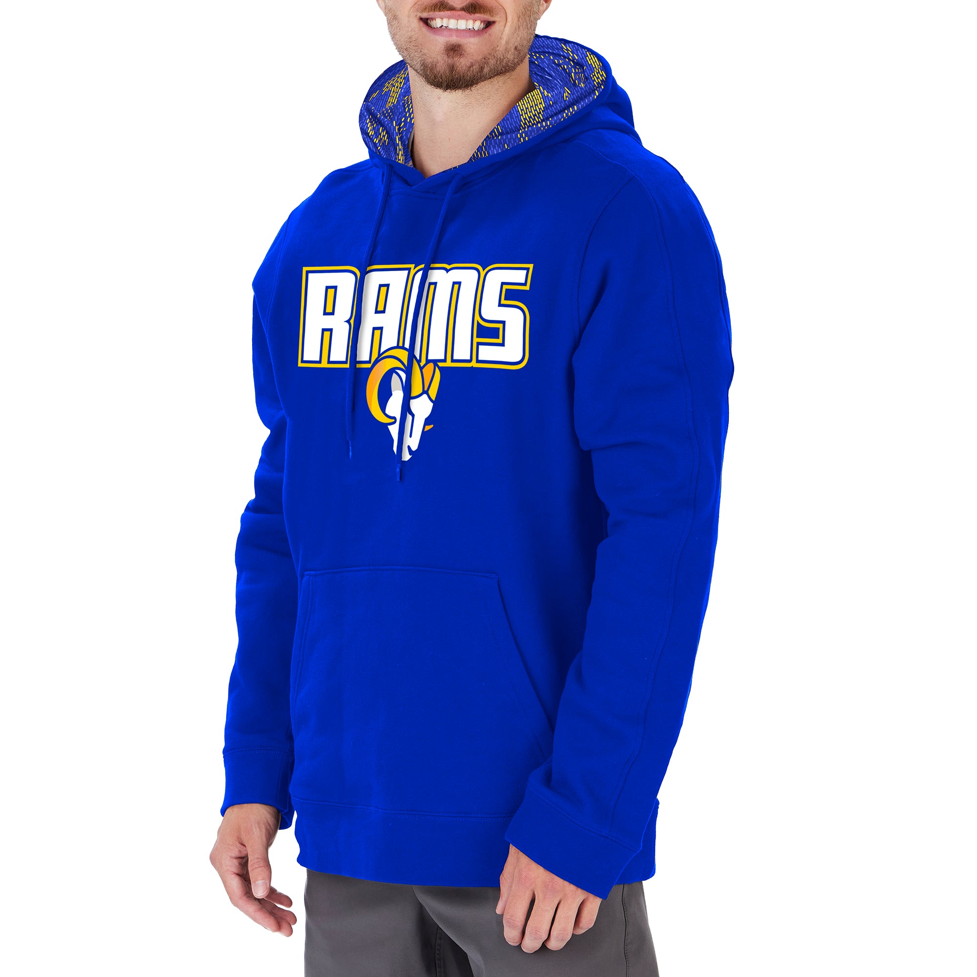 Zubaz Men's NFL Los Angeles Rams Viper Print Hoodie