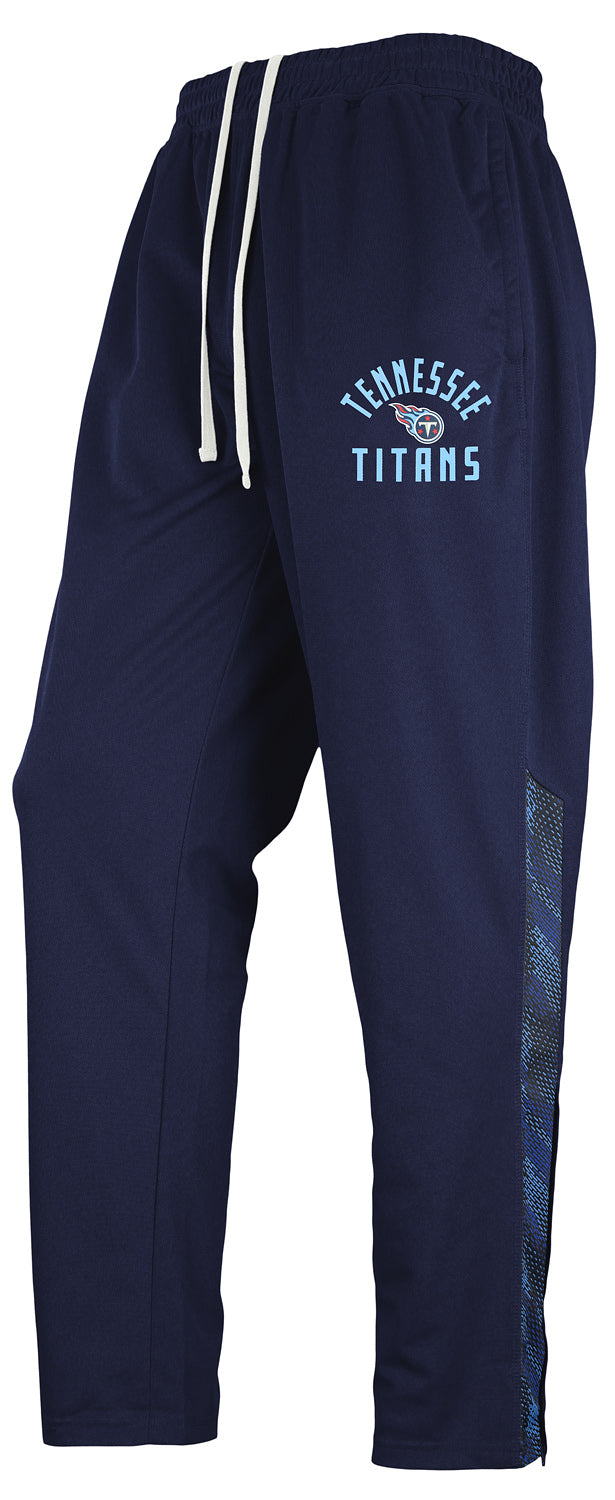 Zubaz NFL Men's Tennessee Titans Viper Accent Elevated Jacquard Track