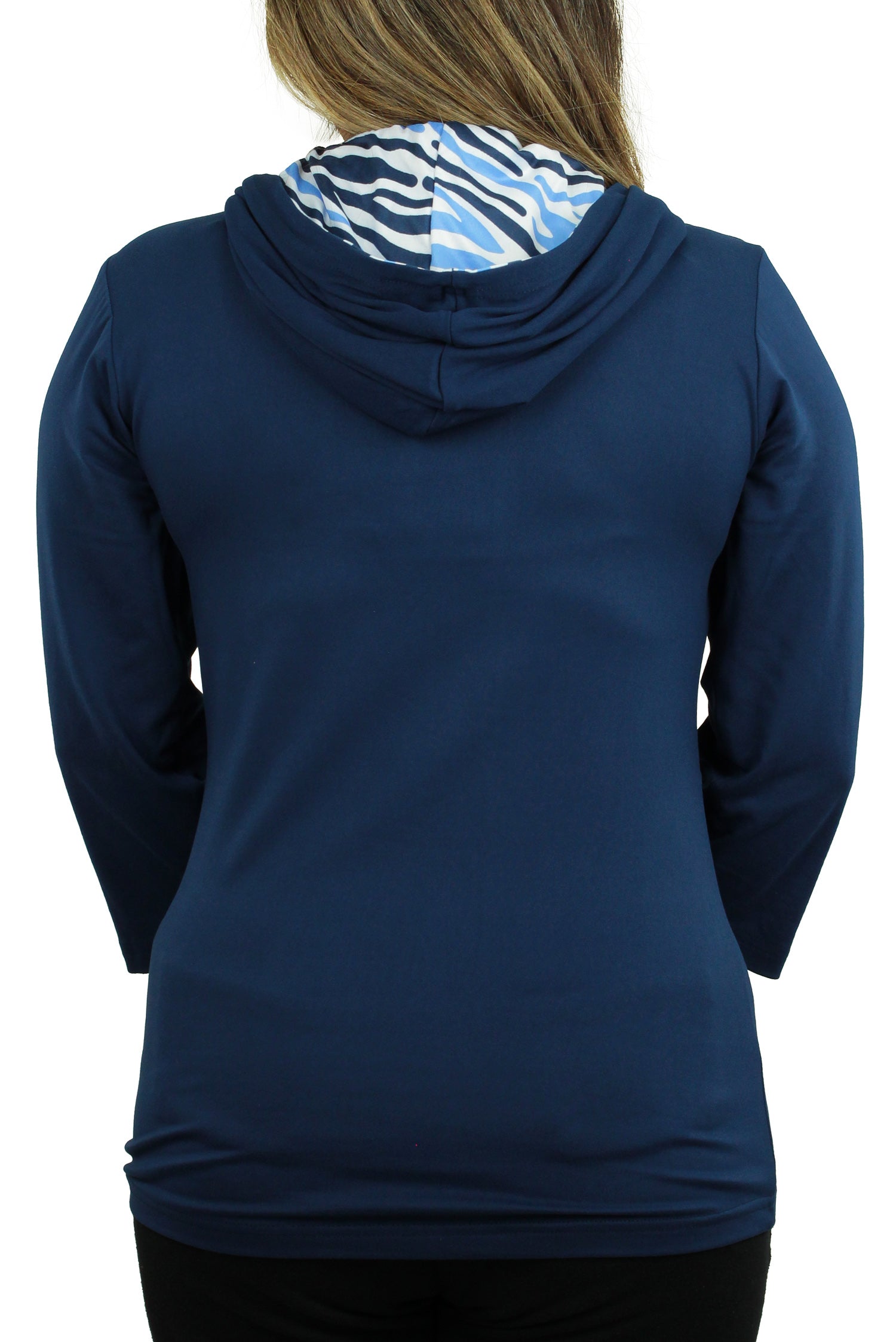 Zubaz NFL Women's Tennessee Titans Solid Team Color Lightweight Pullover - Official NFL Titans Zubaz Apparel (3 of 3)
