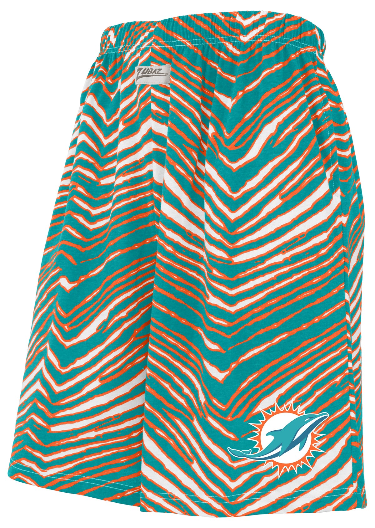 Zubaz NFL Adult Unisex Z88 Zebra Short for Men and Women, Miami Dolphins - Official NFL Dolphins Zubaz Apparel (1 of 2)