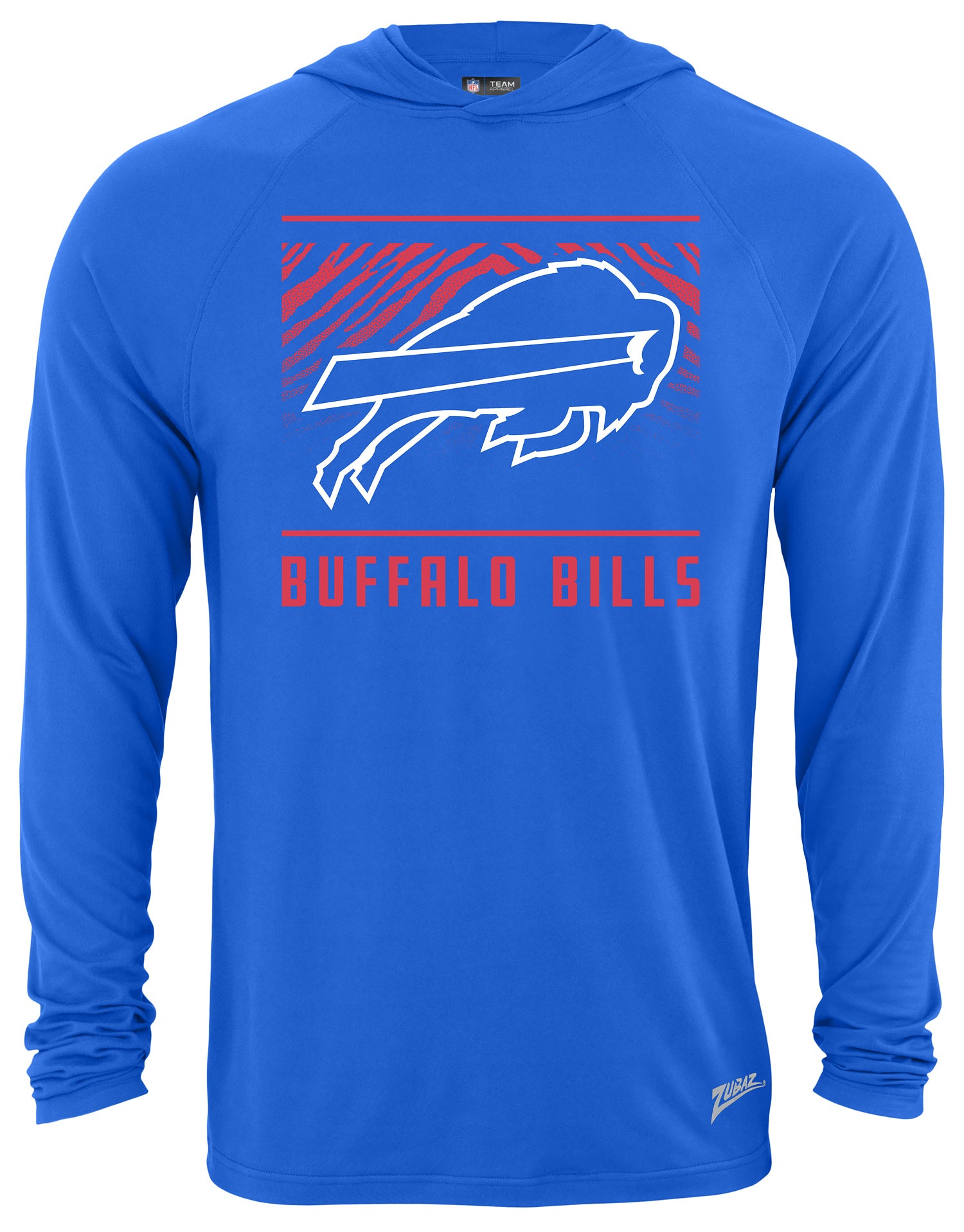 Zubaz NFL Men's Light Weight Team Color Hoodie, Alternate Tunnel Logo, Buffalo Bills - Official NFL Bills Zubaz Apparel (1 of