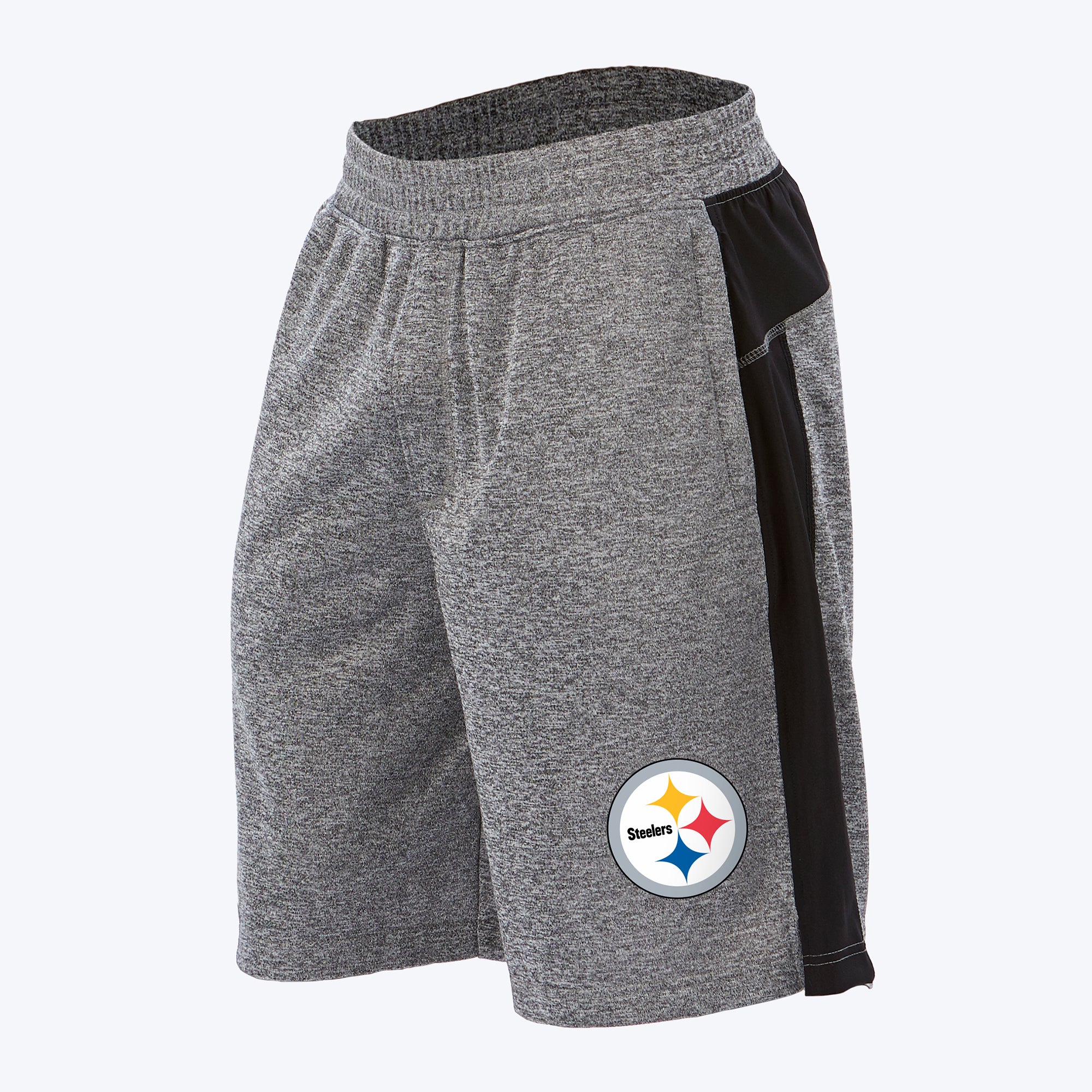 Zubaz NFL Men's Pittsburgh Steelers Heather Gray French Terry Shorts - Official NFL Steelers Zubaz Apparel (8 of 8)