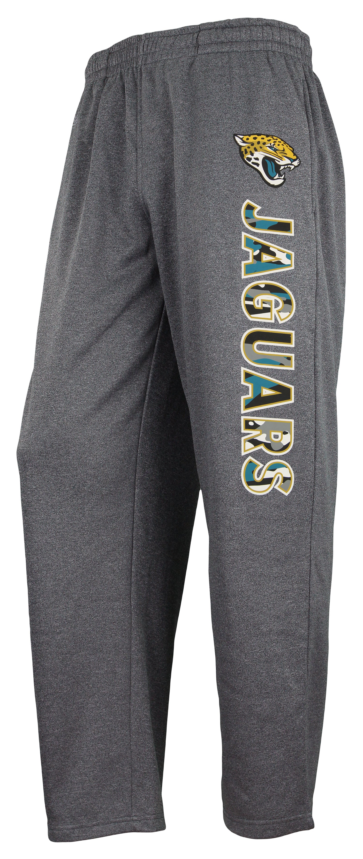 Zubaz NFL Men's Jacksonville Jaguars Poly Fleece Dark Heather Gray Sweatpants