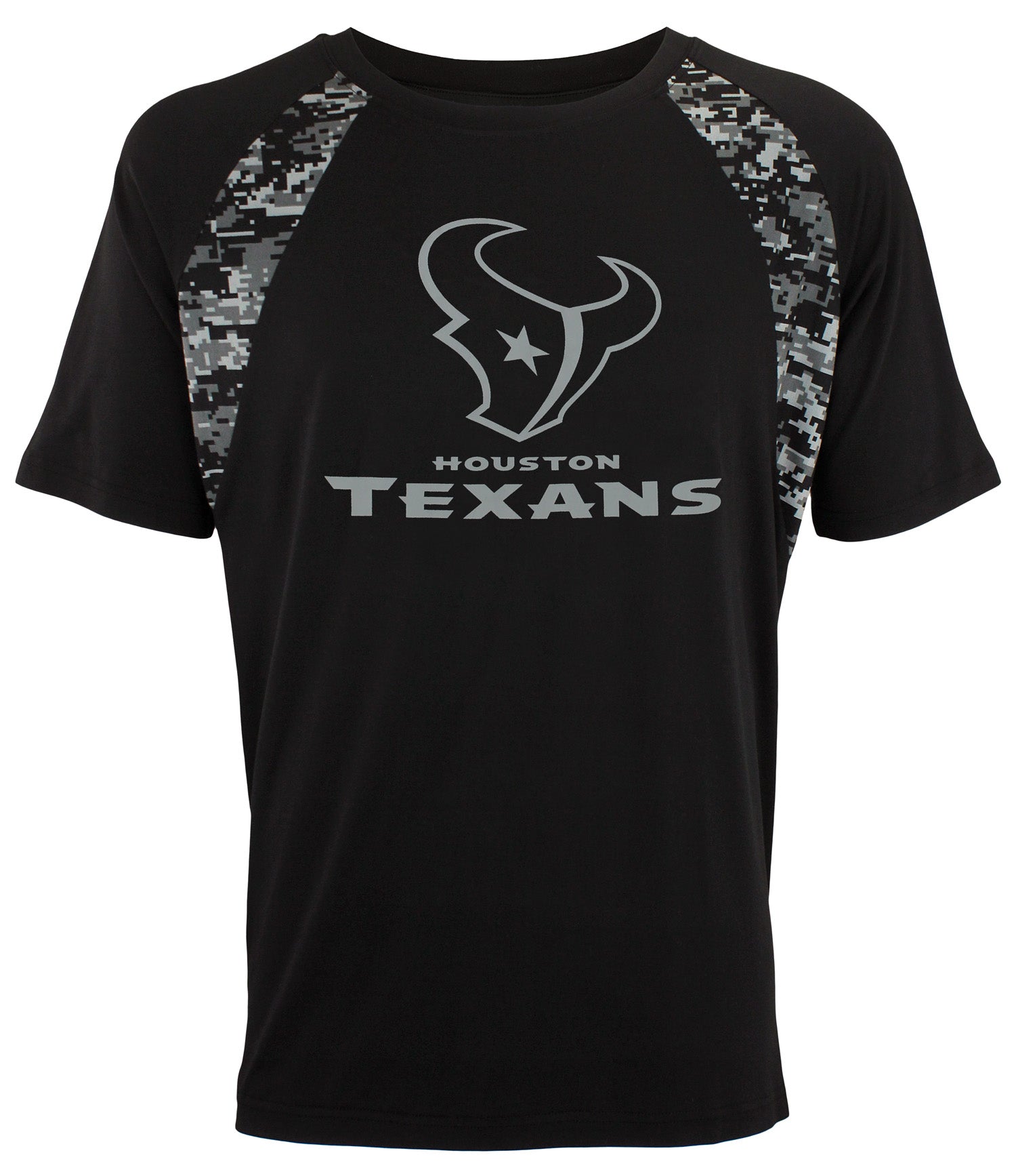 Zubaz NFL Football Men's Houston Texans Digi Tonal Camo Raglan T-Shirt