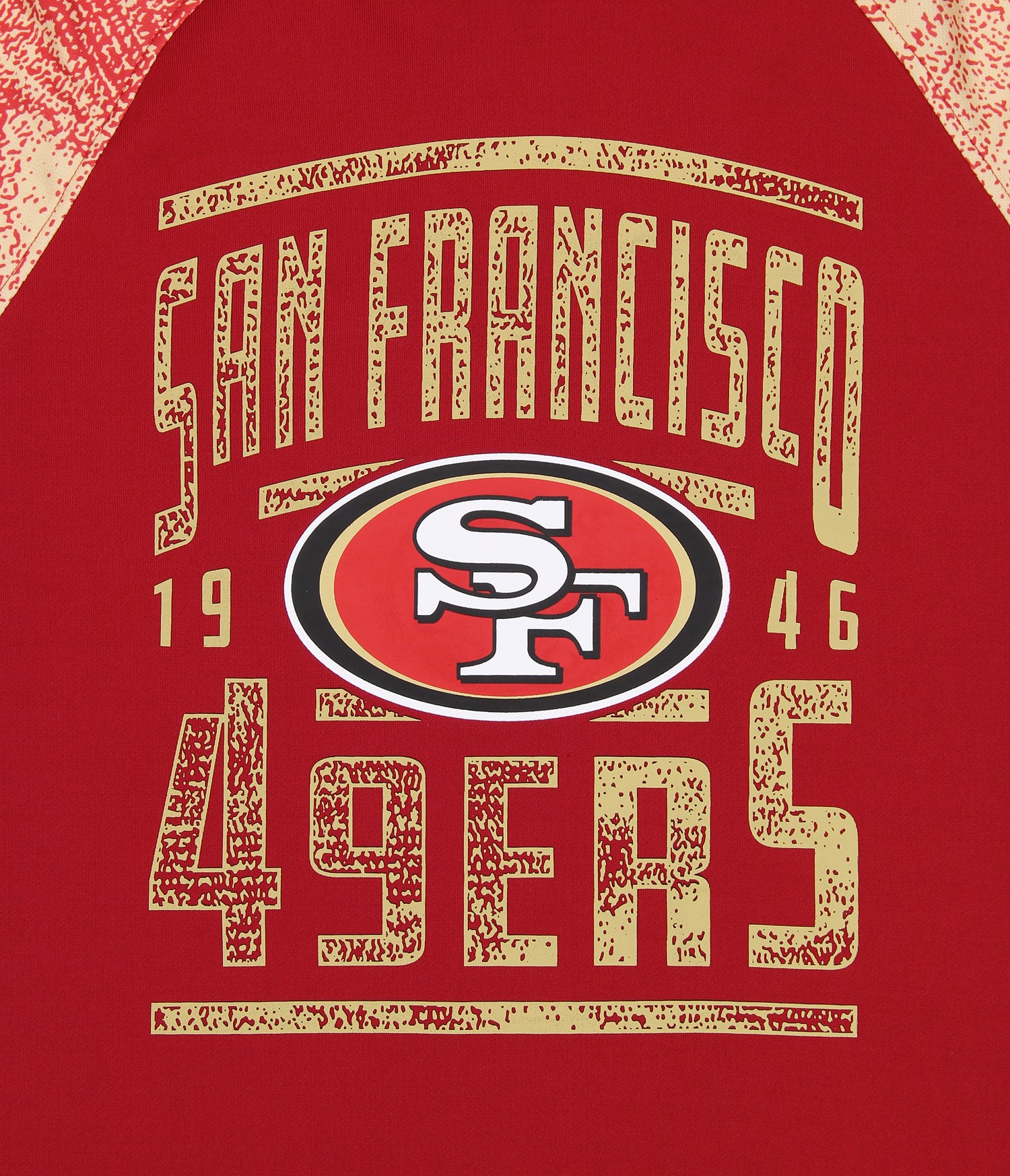 Zubaz NFL Men's San Francisco 49ers Light Weight Pullover Hoodie with Static Sleeves