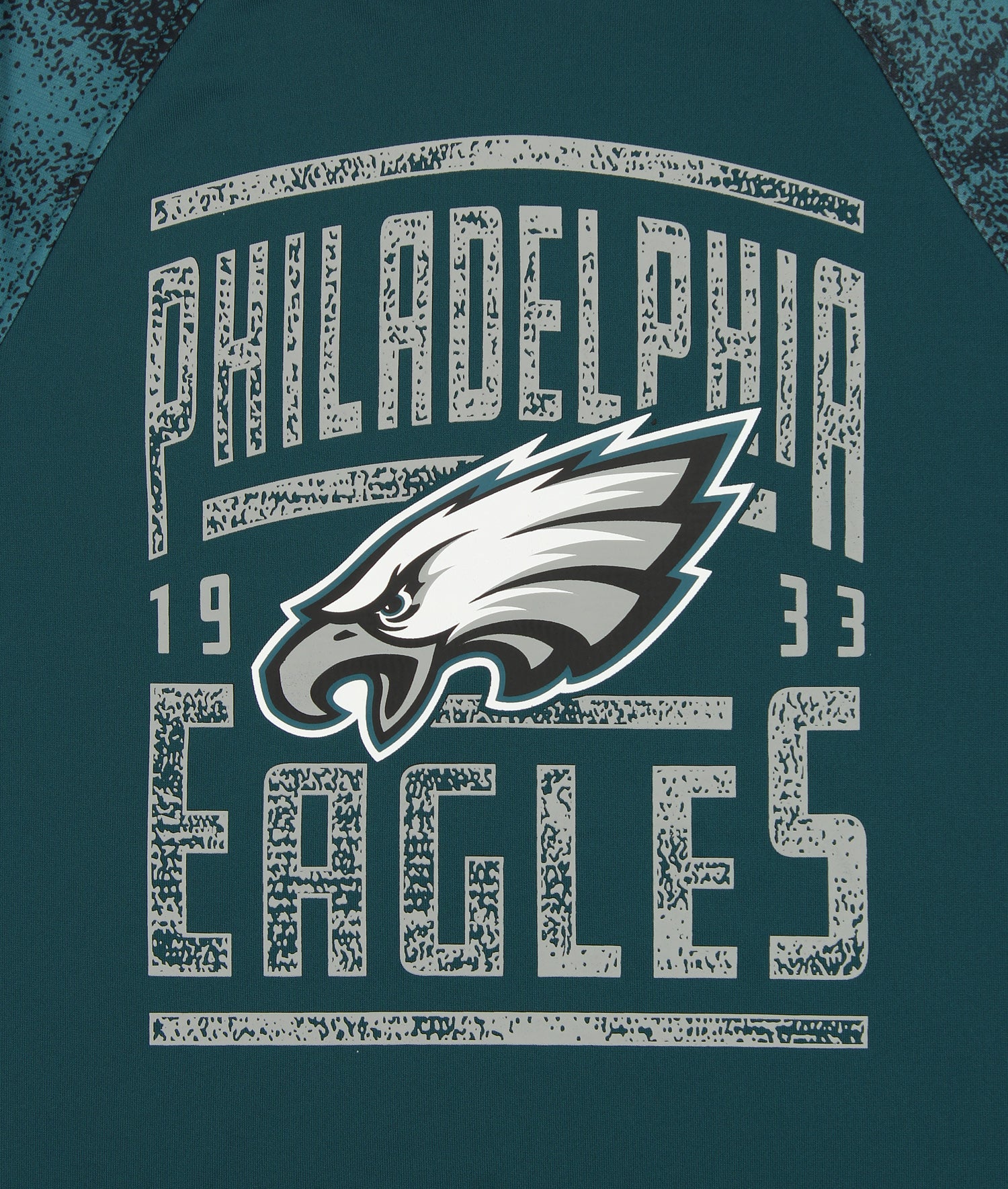 Zubaz NFL Men's Philadelphia Eagles Light Weight Pullover Hoodie with Static Sleeves