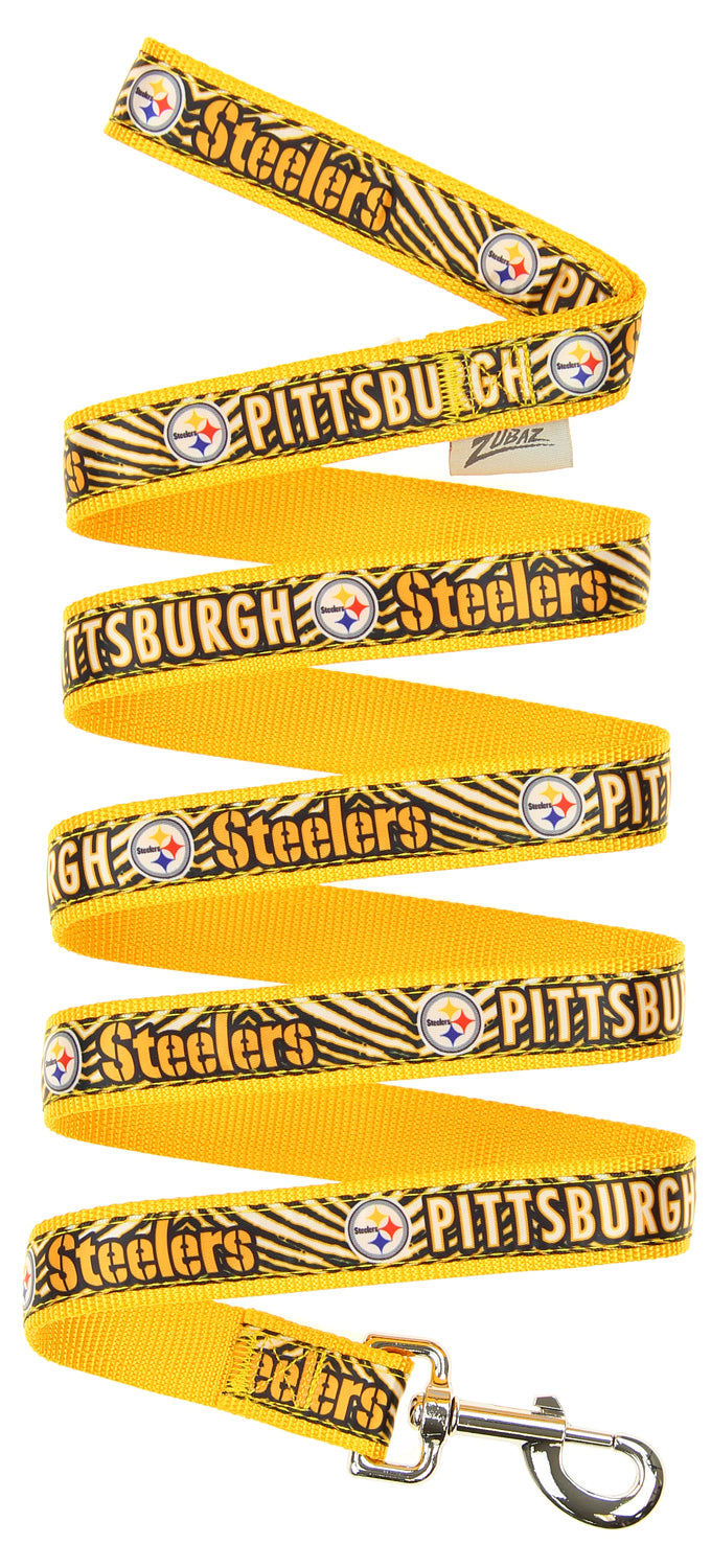 Zubaz X Pets First NFL Pittsburgh Steelers Team Logo Leash For Dogs - Official NFL Steelers Zubaz Apparel (1 of 4)