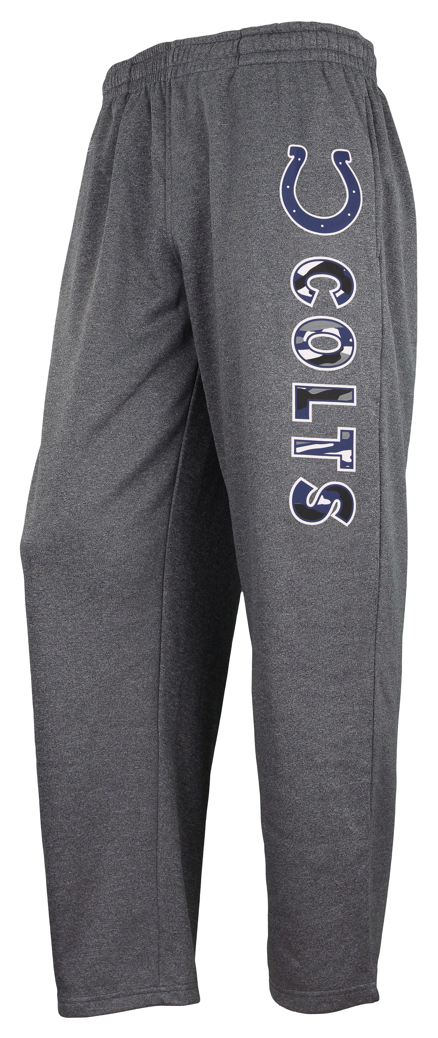 Zubaz NFL Men's Indianapolis Colts Poly Fleece Dark Heather Gray Sweatpants