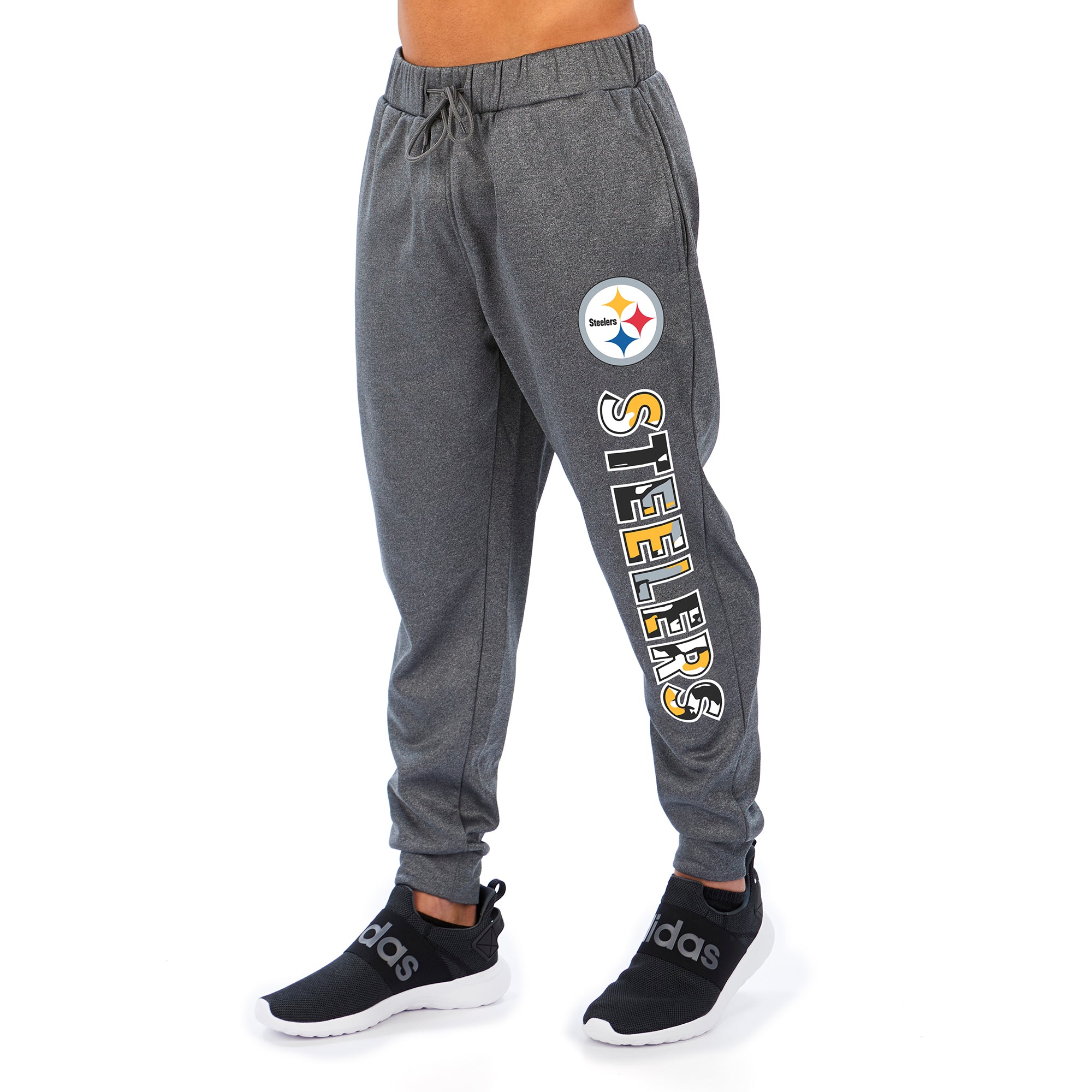 Zubaz NFL Men's Pittsburgh Steelers Gameday Camo Wordmark Jogger Pants