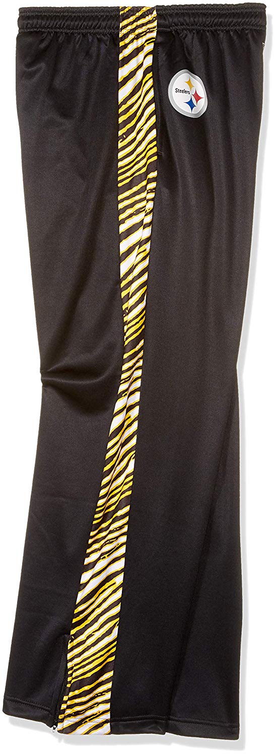 Zubaz NFL Men's Pittsburgh Steelers Zebra Accent NFL Stadium Pants