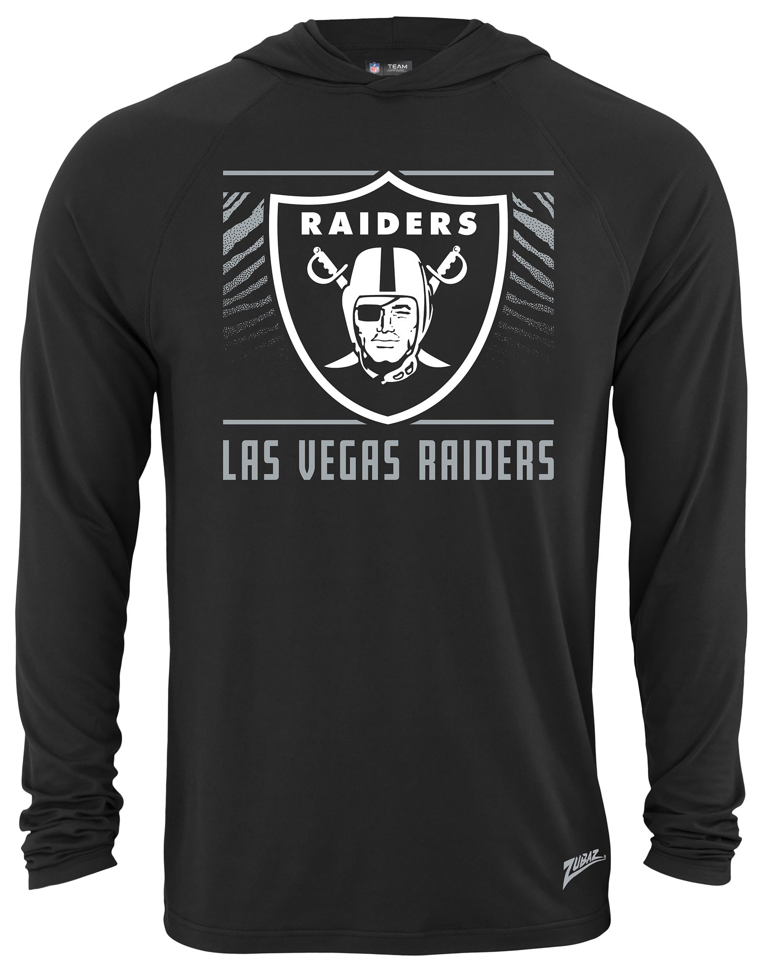 Zubaz NFL Men's Light Weight Team Color Hoodie, Alternate Tunnel Logo, Las Vegas Raiders - Official NFL Raiders Zubaz Apparel